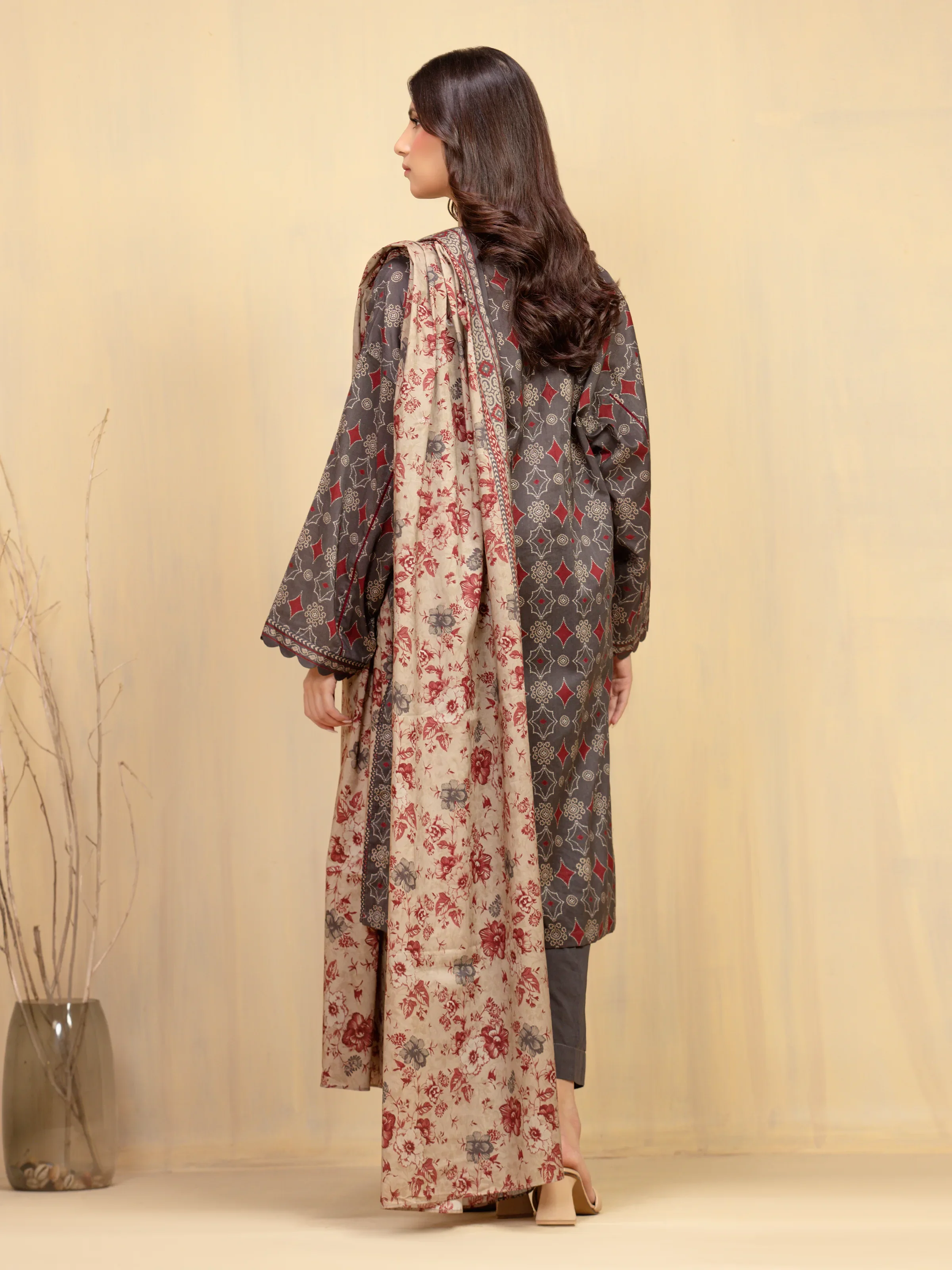 Unstitched Printed Khaddar Shirt - EWU5A3-36000S - Image 6
