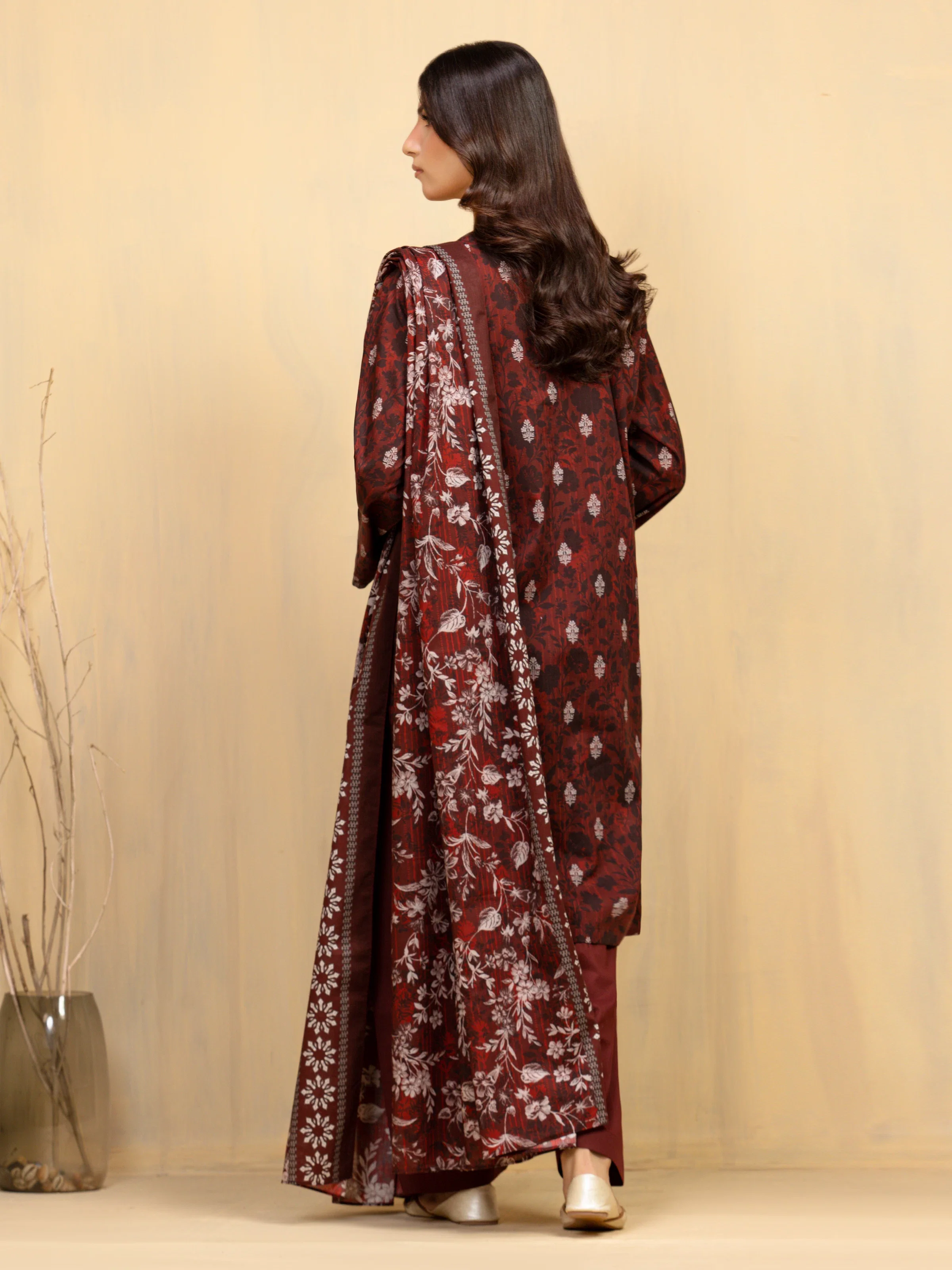 Unstitched Printed Khaddar Shirt - EWU5A3-36021S - Image 6