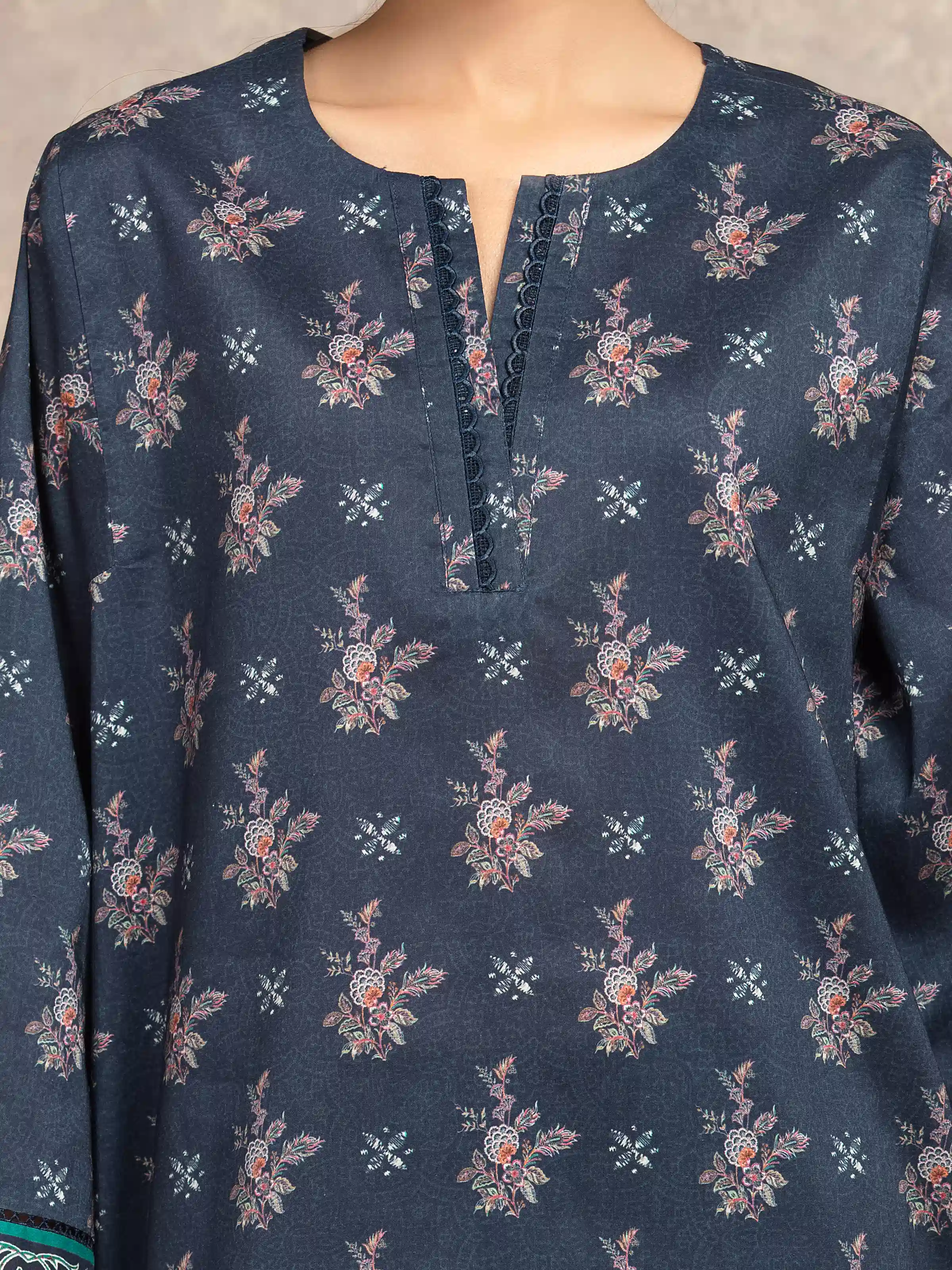 Unstitched Printed Khaddar Shirt Trouser - EWU5A3-36026ST - Image 4