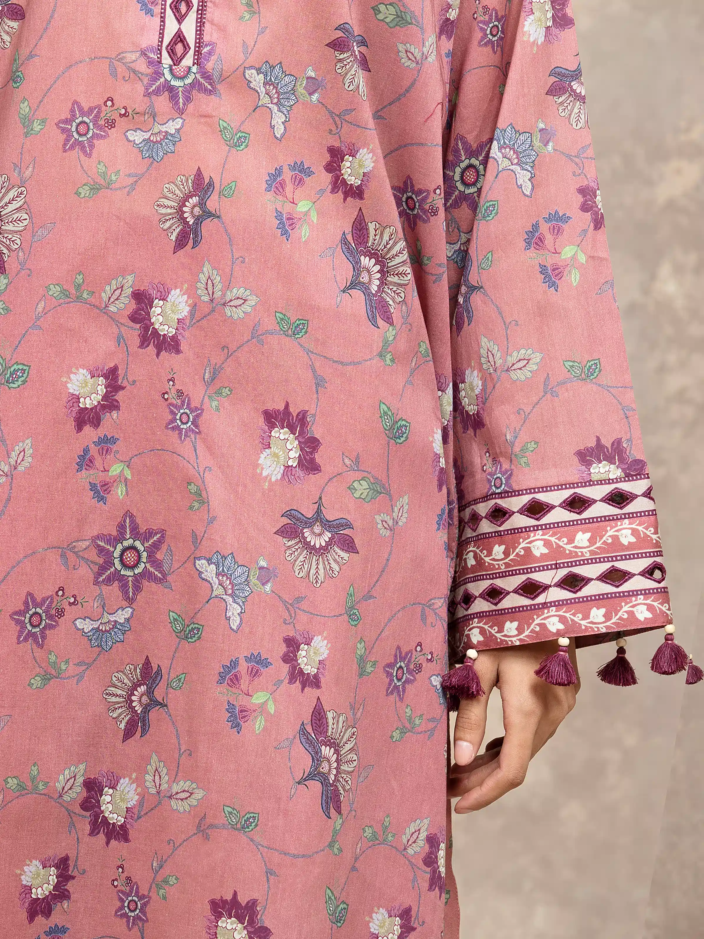 Unstitched Printed Khaddar Shirt Trouser - EWU5A3-36027ST - Image 3