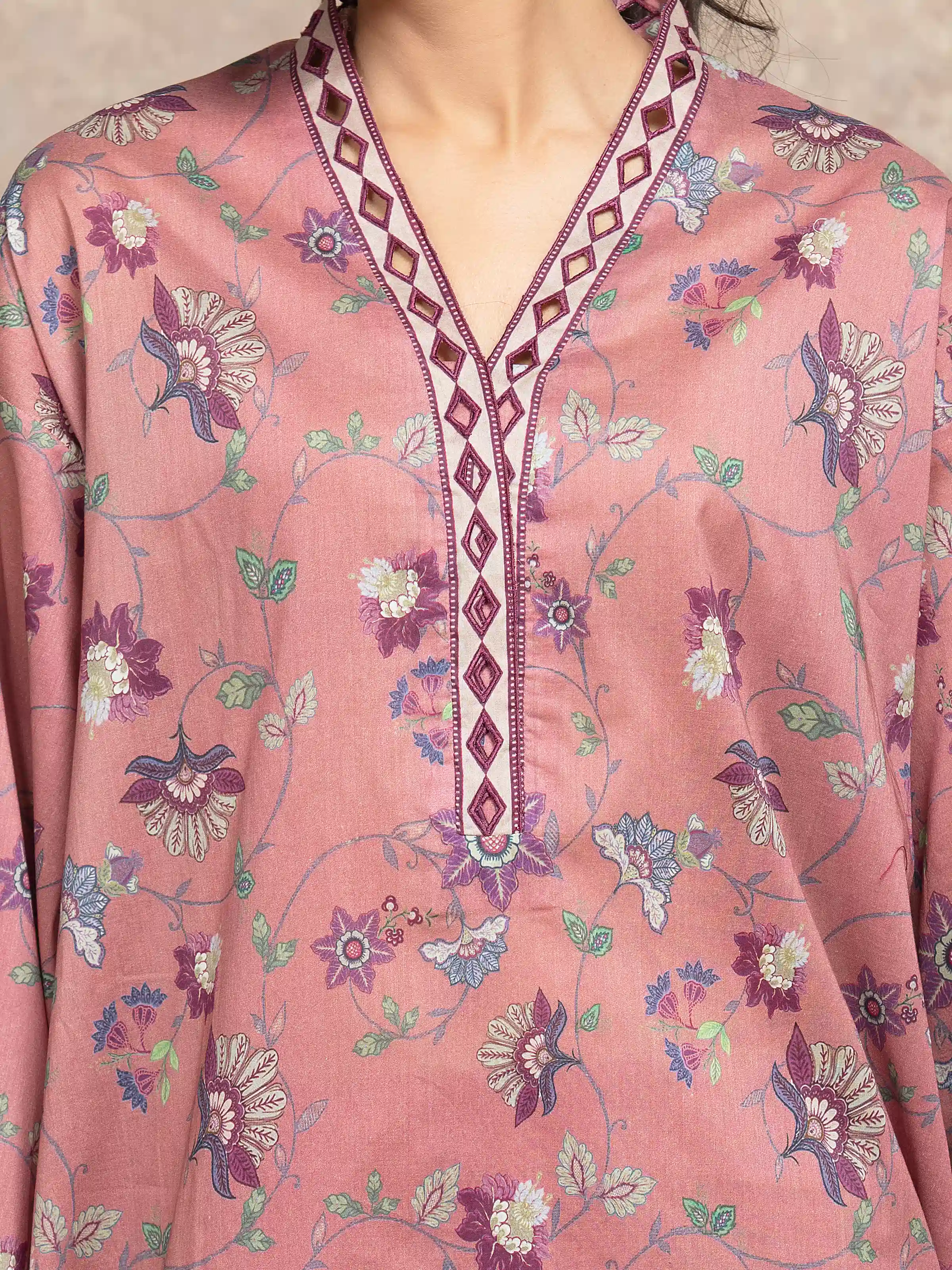 Unstitched Printed Khaddar Shirt Trouser - EWU5A3-36027ST - Image 4