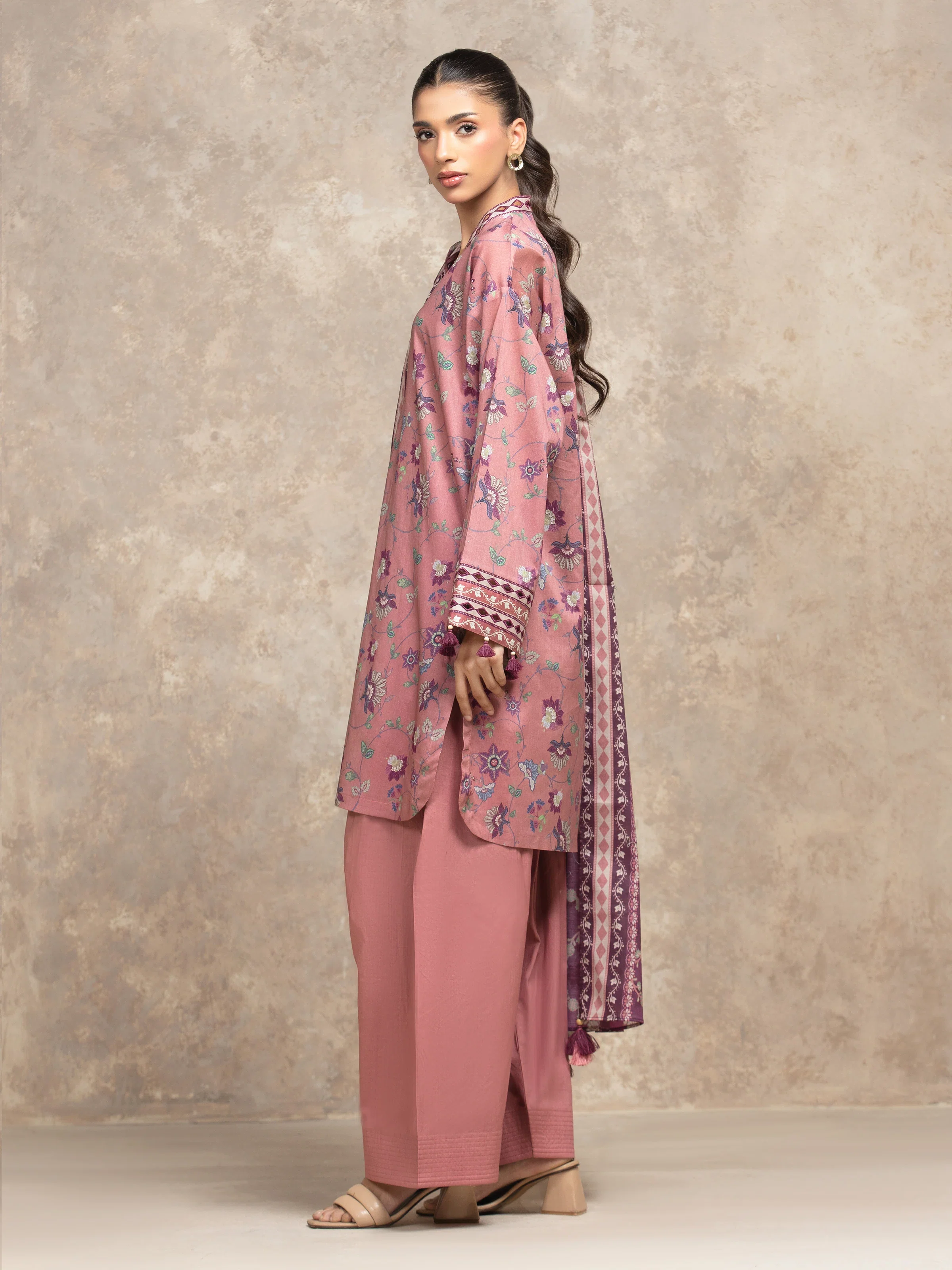 Unstitched Printed Khaddar Shirt Trouser - EWU5A3-36027ST - Image 5