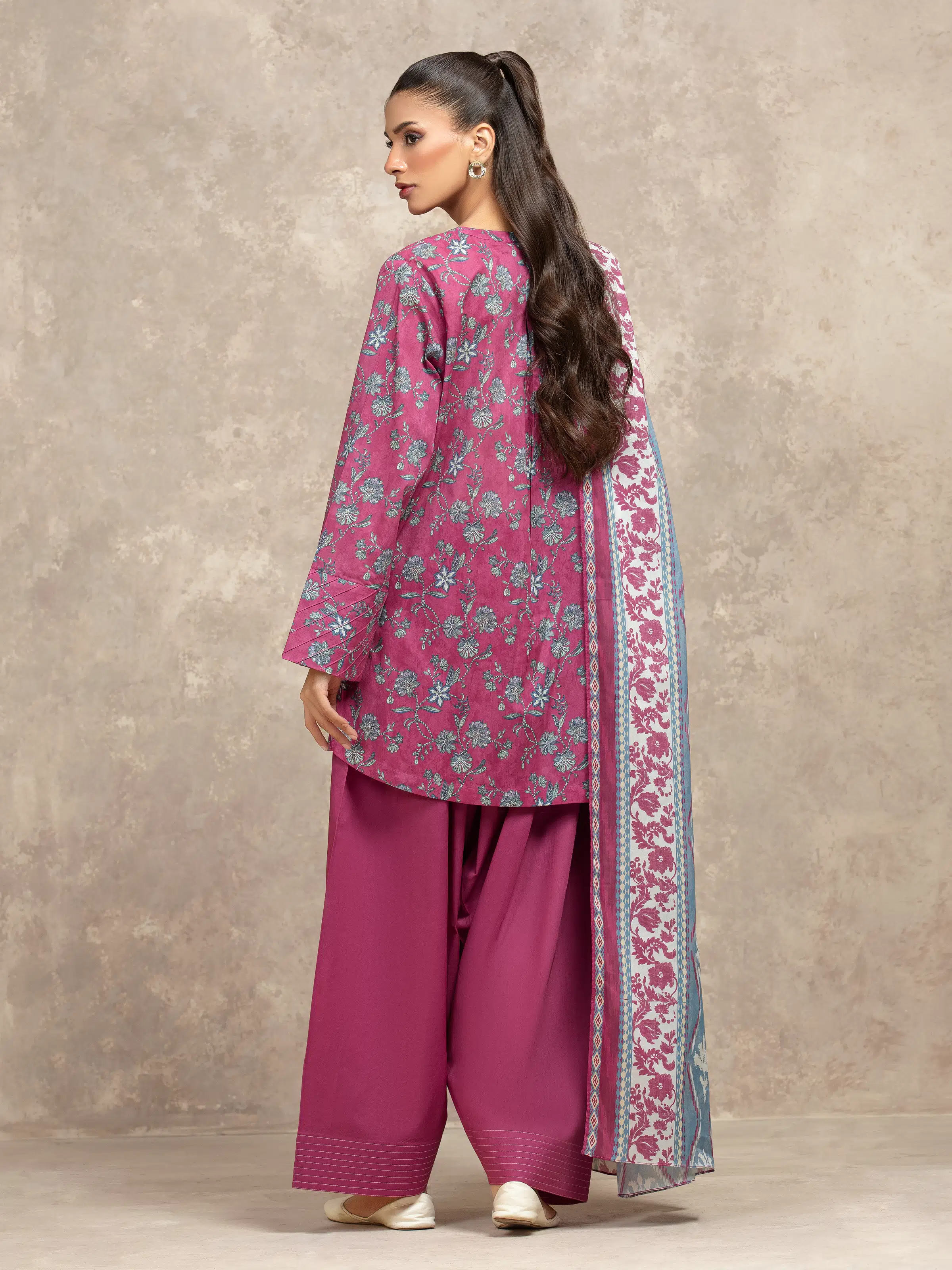 Unstitched Printed Khaddar Shirt Trouser - EWU5A3-36031ST - Image 6