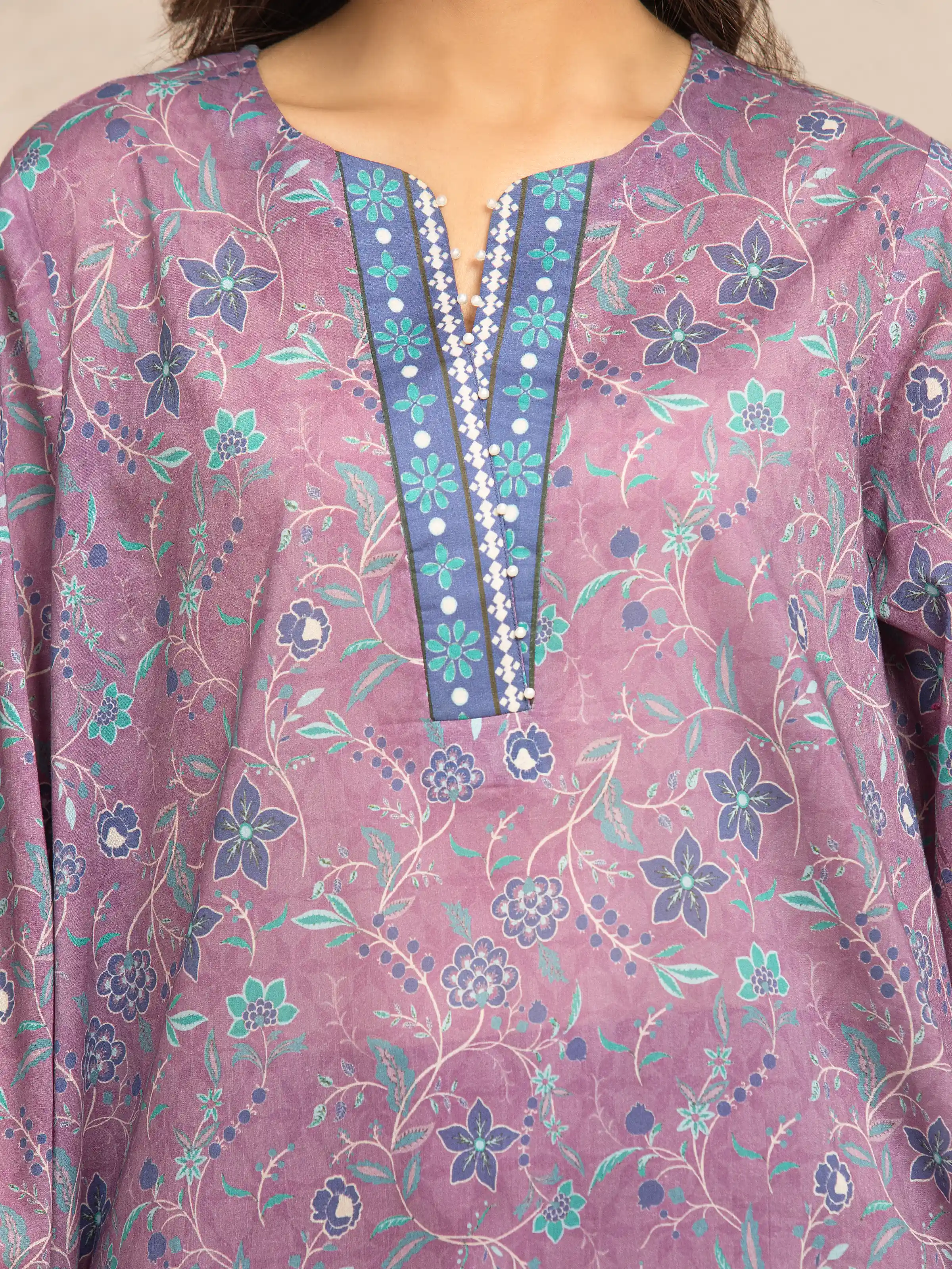 Unstitched Printed Khaddar Shirt Trouser - EWU5A3-36033ST - Image 3
