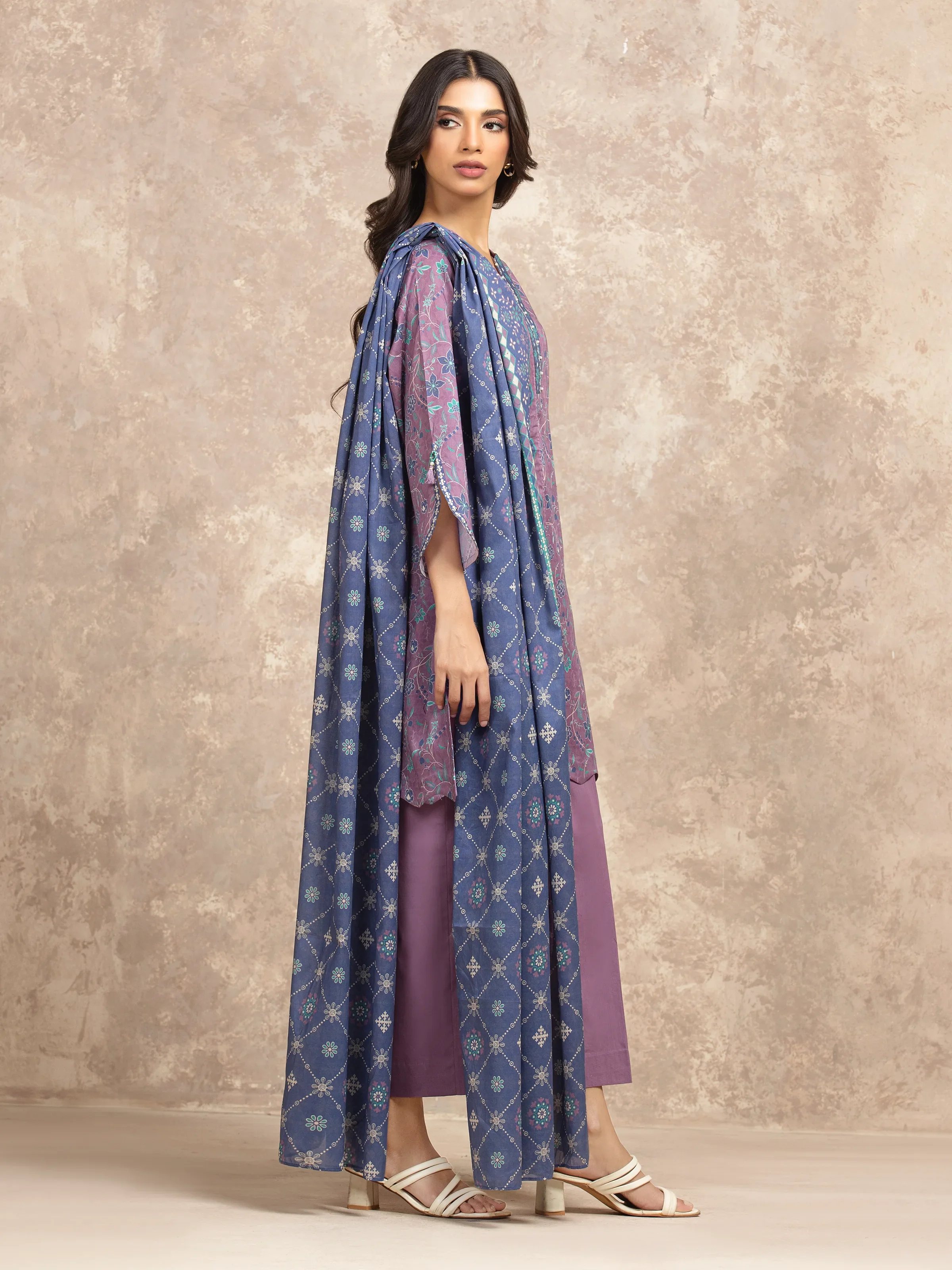 Unstitched Printed Khaddar Shirt Trouser - EWU5A3-36033ST - Image 5