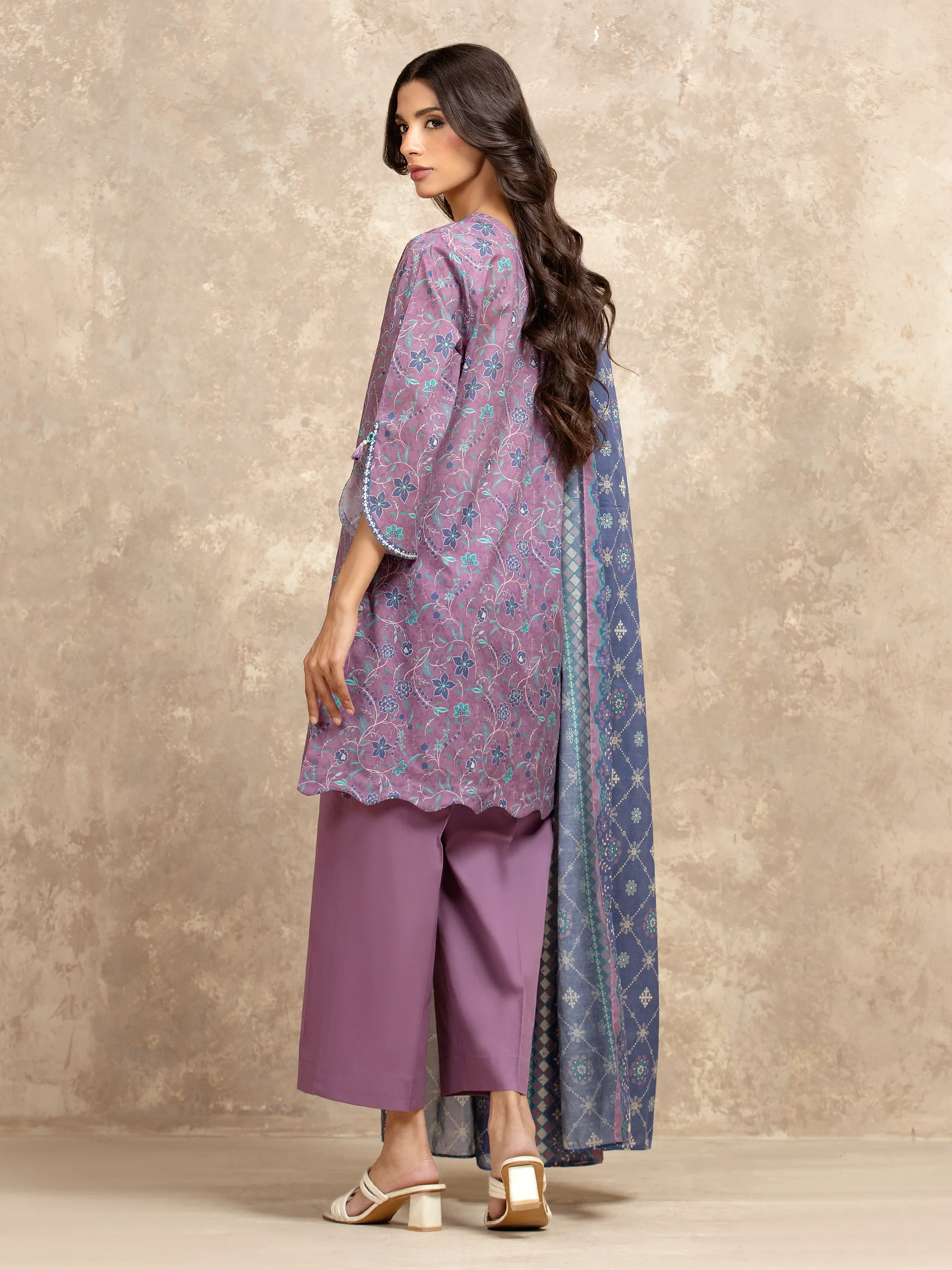 Unstitched Printed Khaddar Shirt Trouser - EWU5A3-36033ST - Image 6