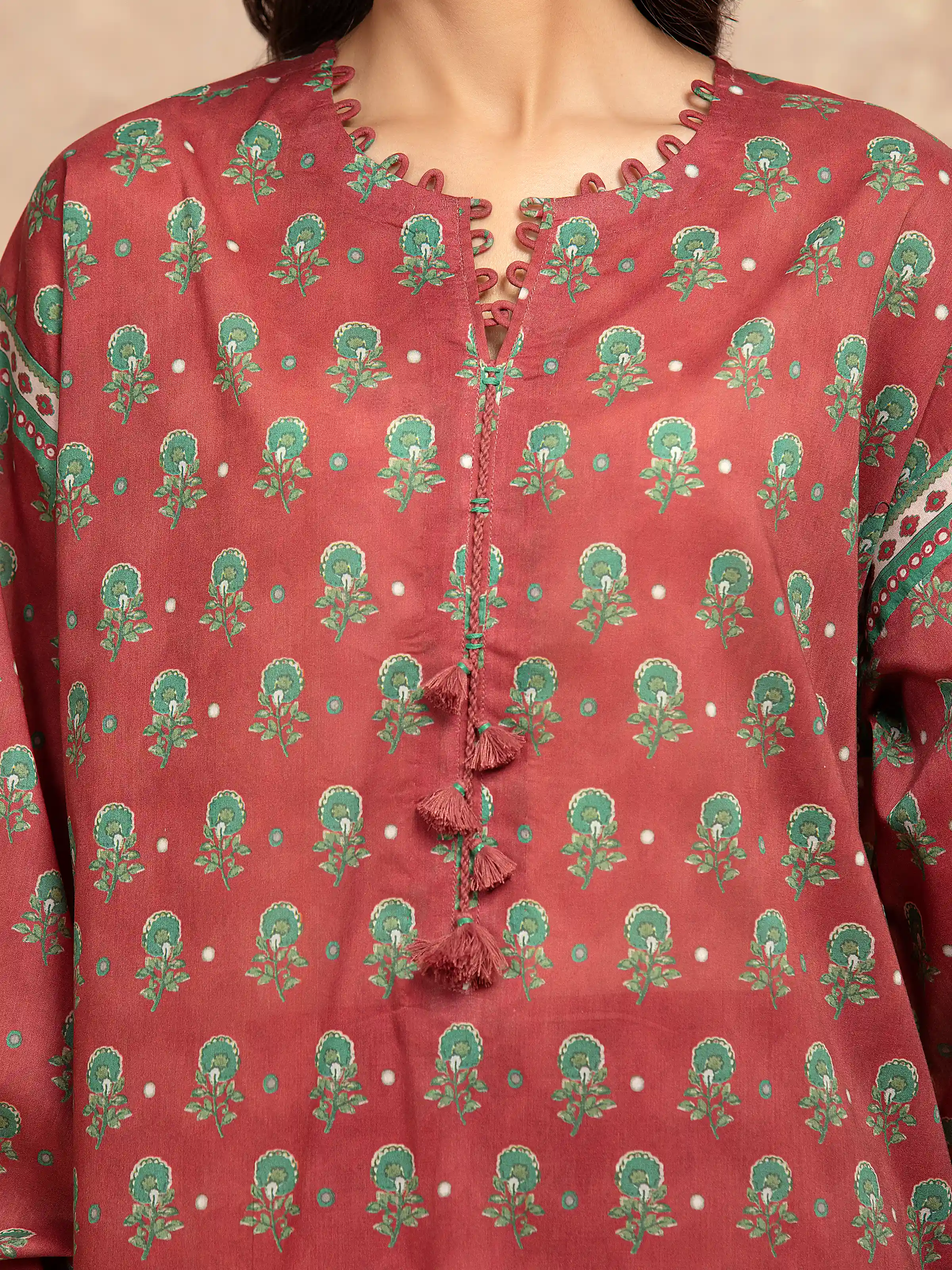 Unstitched Printed Khaddar Shirt Trouser - EWU5A3-36039ST - Image 3