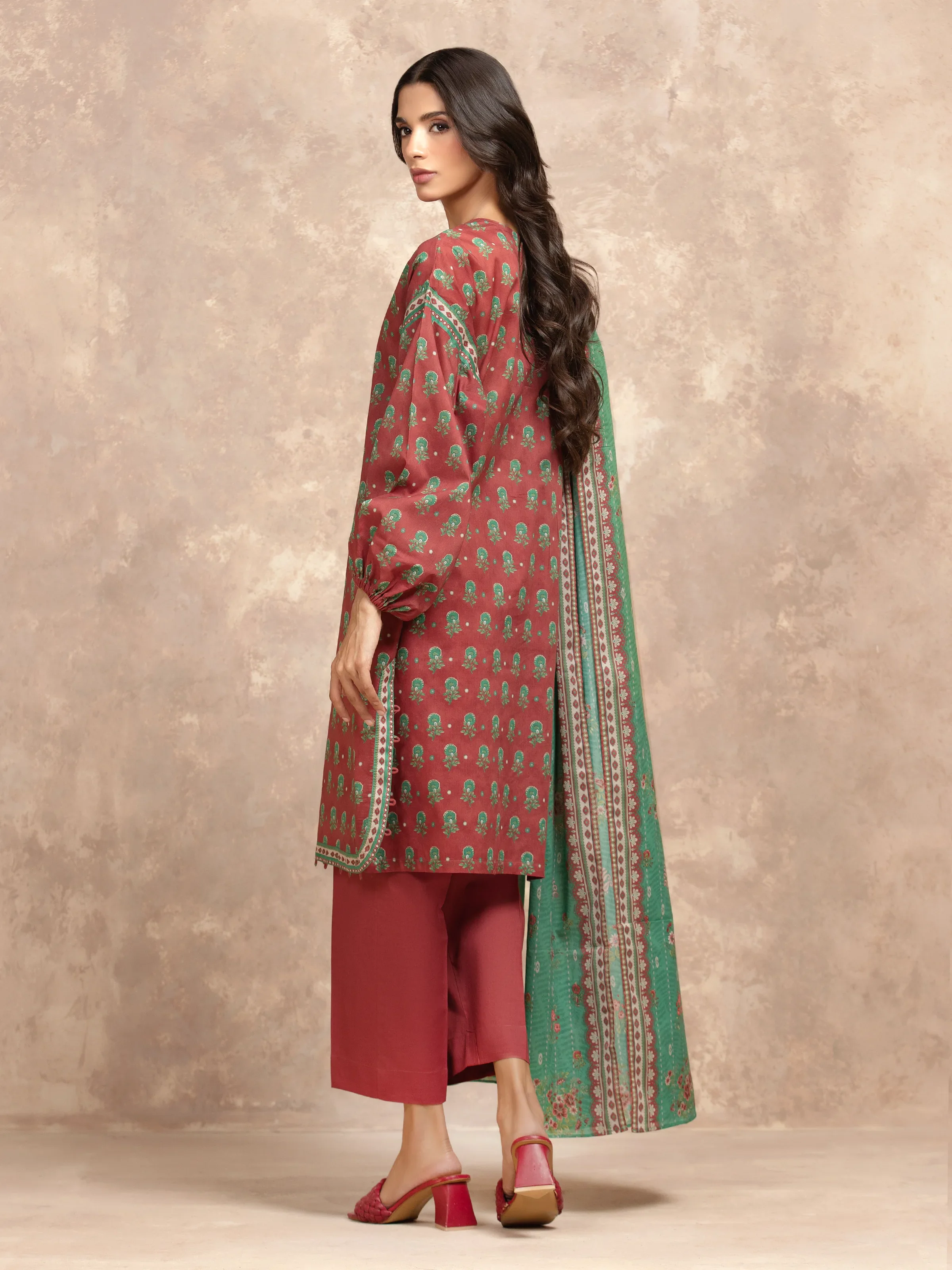 Unstitched Printed Khaddar Shirt Trouser - EWU5A3-36039ST - Image 6