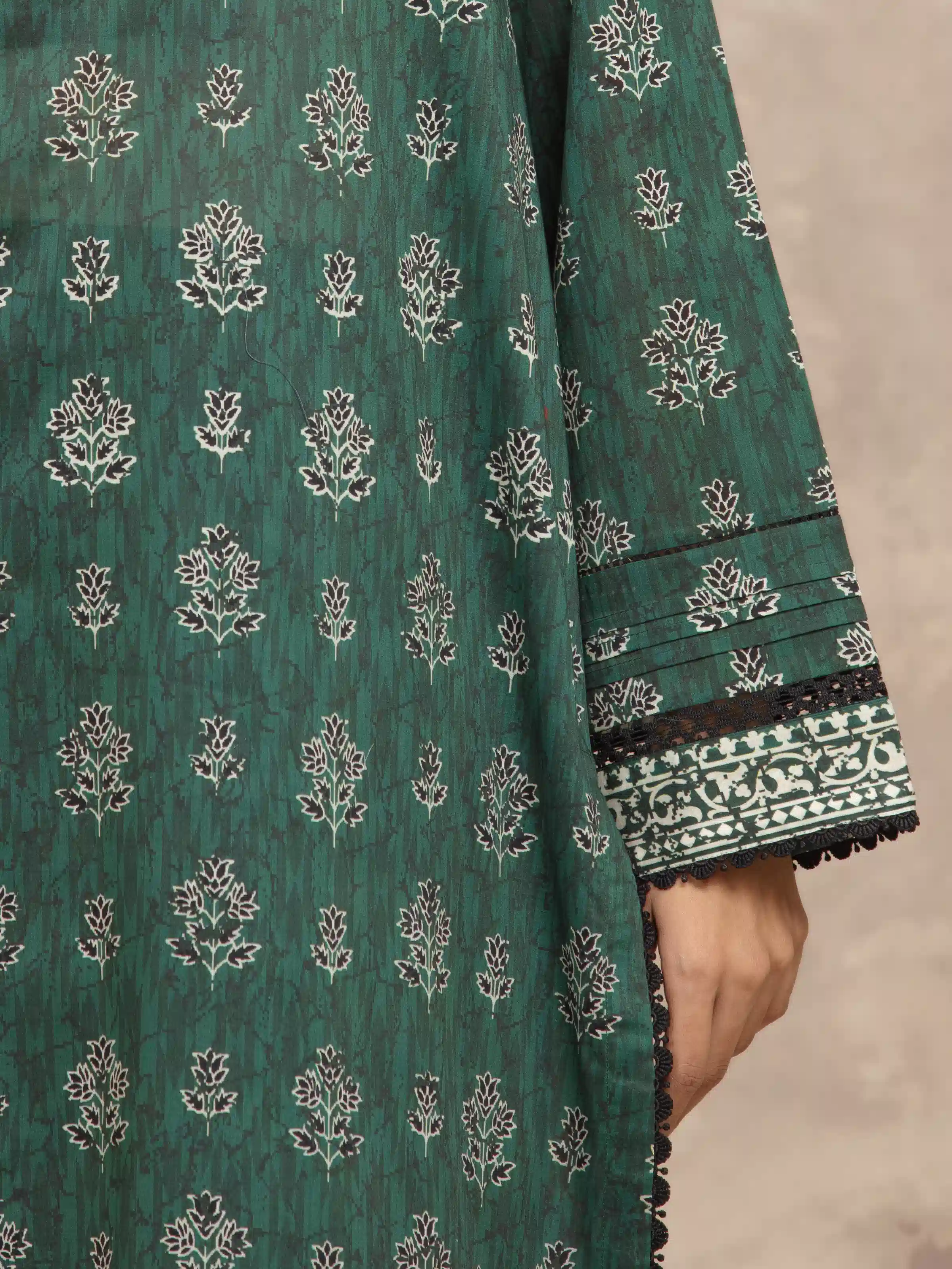 Unstitched Printed Khaddar Shirt Trouser - EWU5A3-36040ST - Image 3