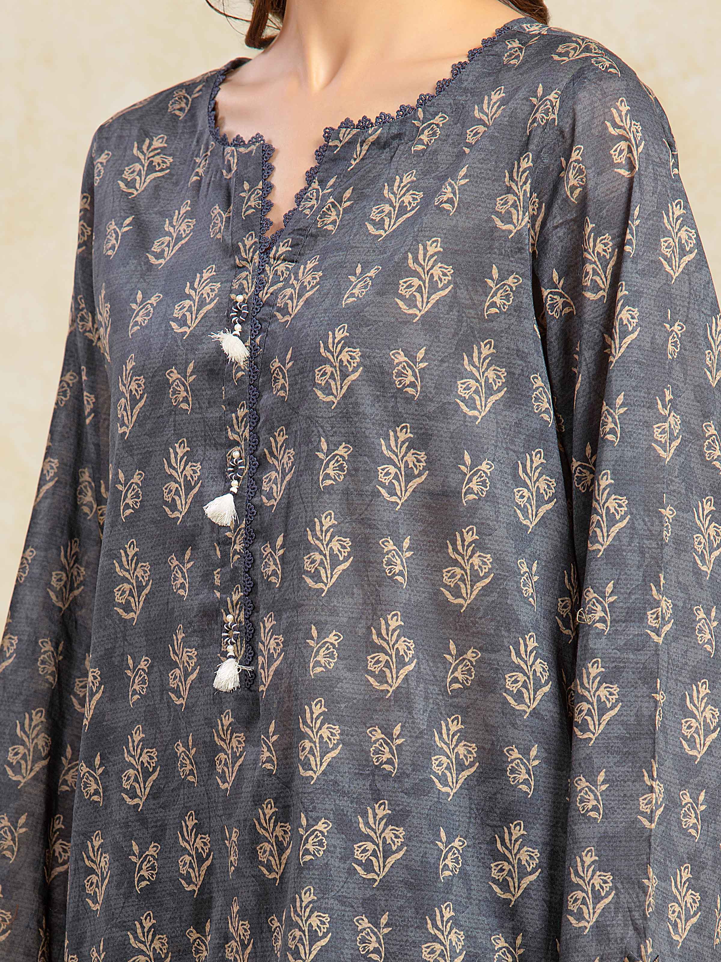 Unstitched Printed Khaddar Shirt Trouser - EWU5A3-36095ST - Image 4