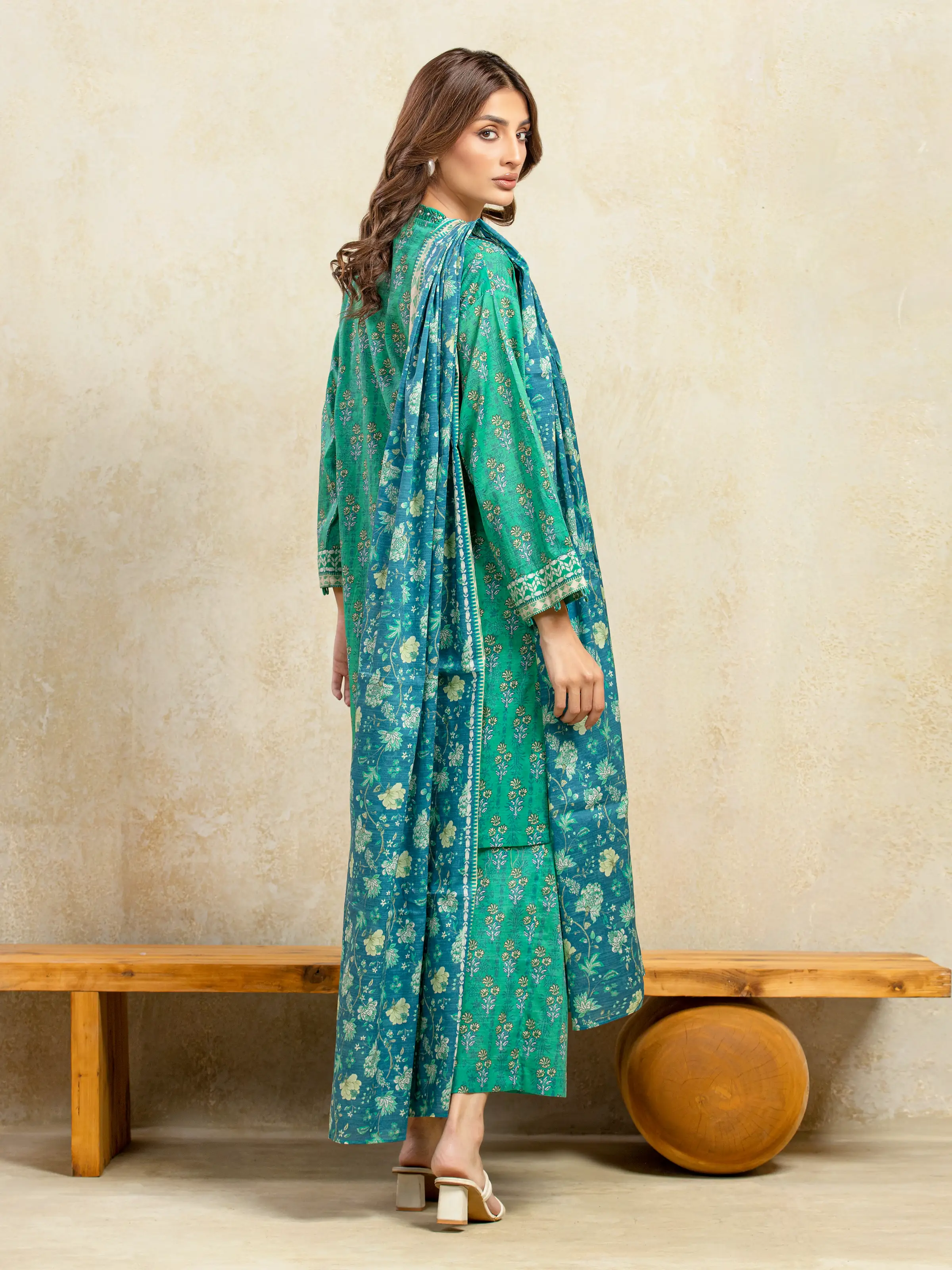 Unstitched Printed Khaddar Shirt Trouser - EWU5A3-36097ST - Image 6