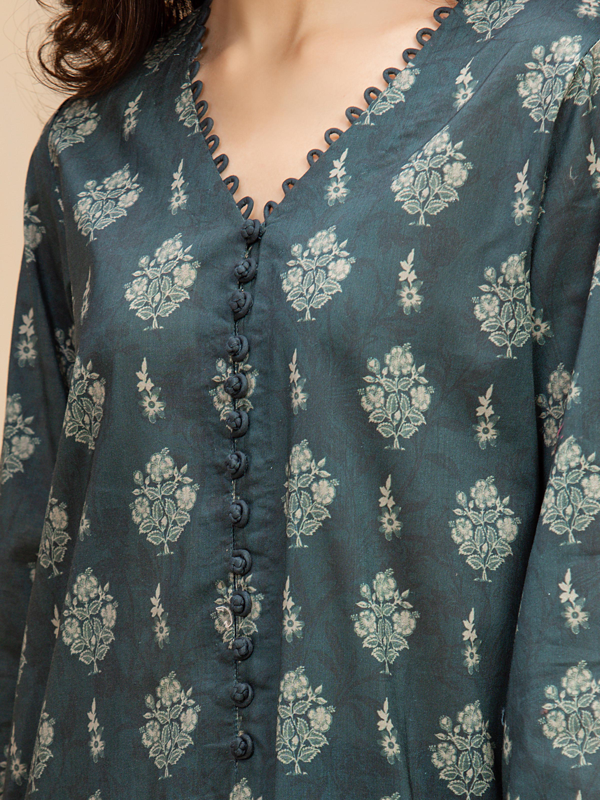 Unstitched  Printed Khaddar Shirt Trouser - EWU5A3-36120ST - Image 3