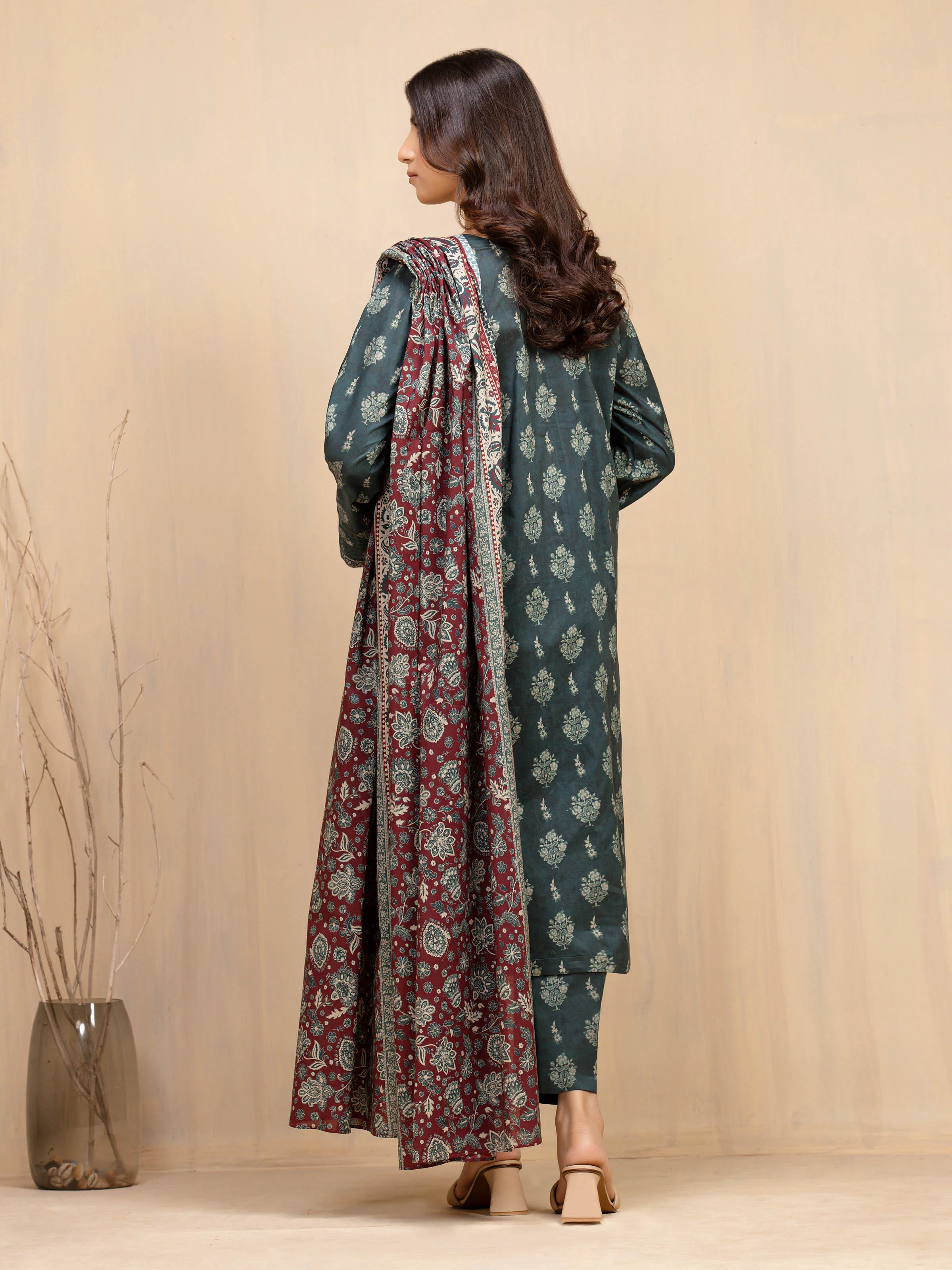 Unstitched  Printed Khaddar Shirt Trouser - EWU5A3-36120ST - Image 5