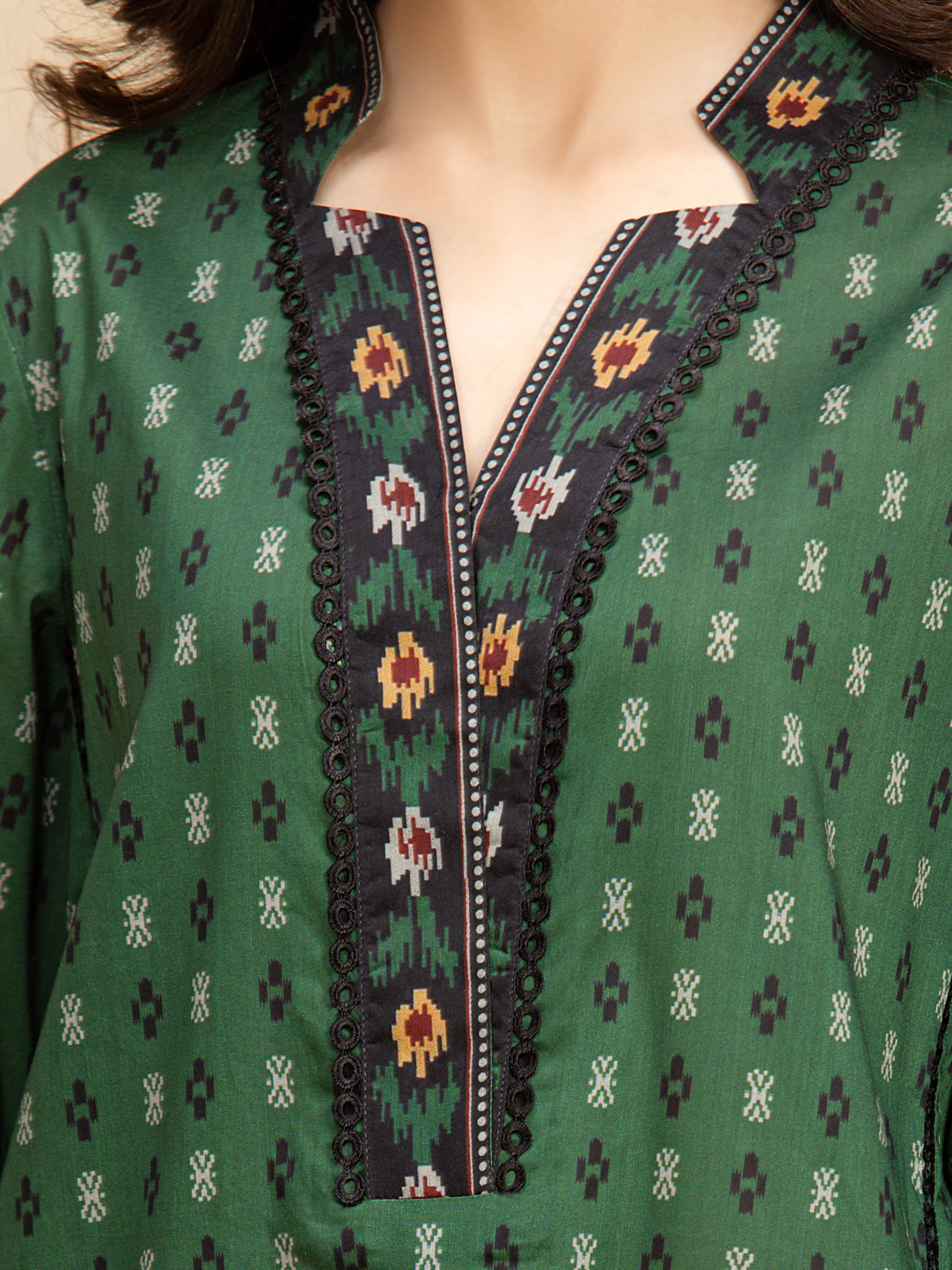 Unstitched Printed Khaddar Shirt - EWU5A3-36123S - Image 4