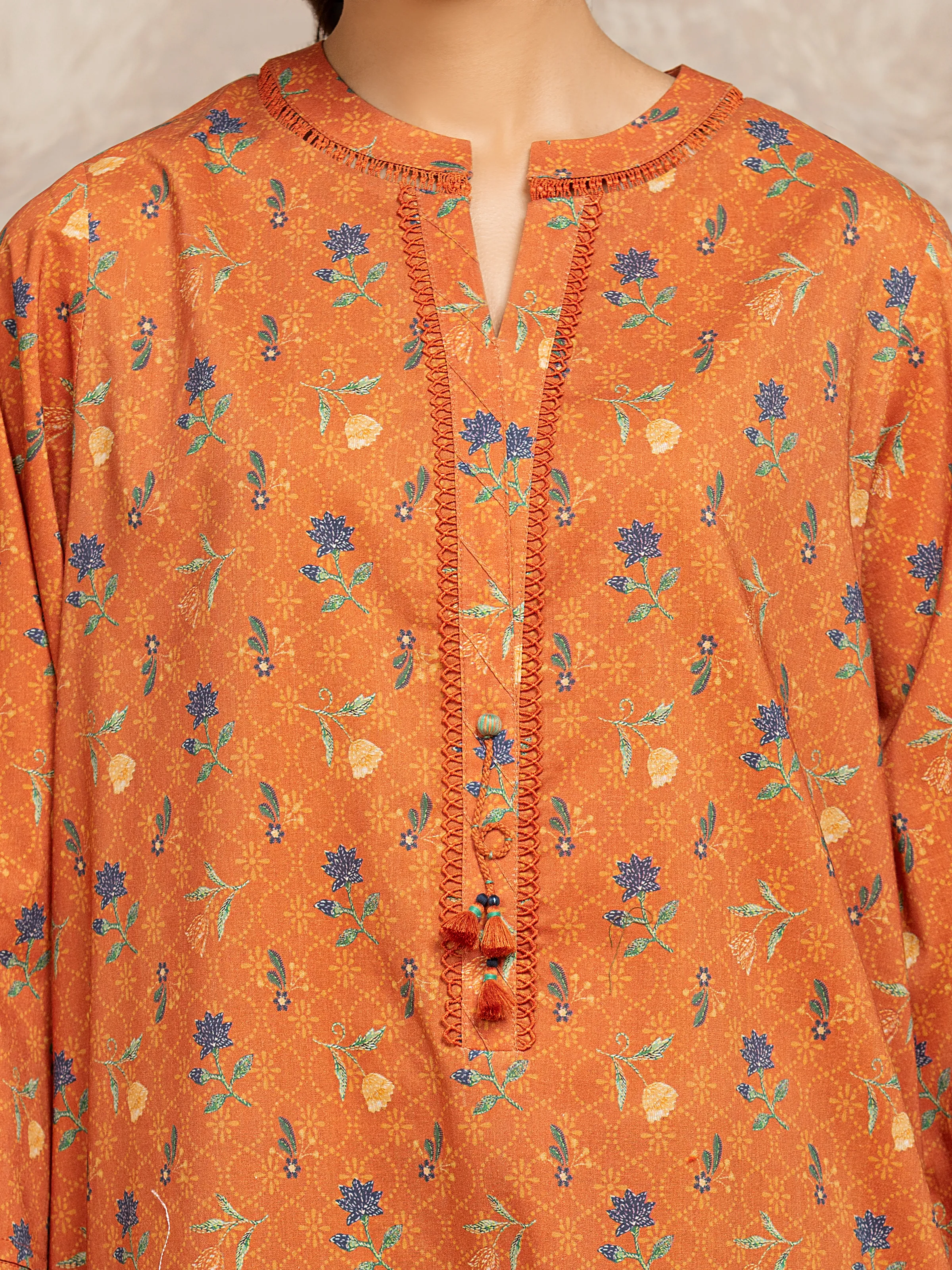 Unstitched Printed Khaddar Suit - EWU5M3-004-3P - Image 3