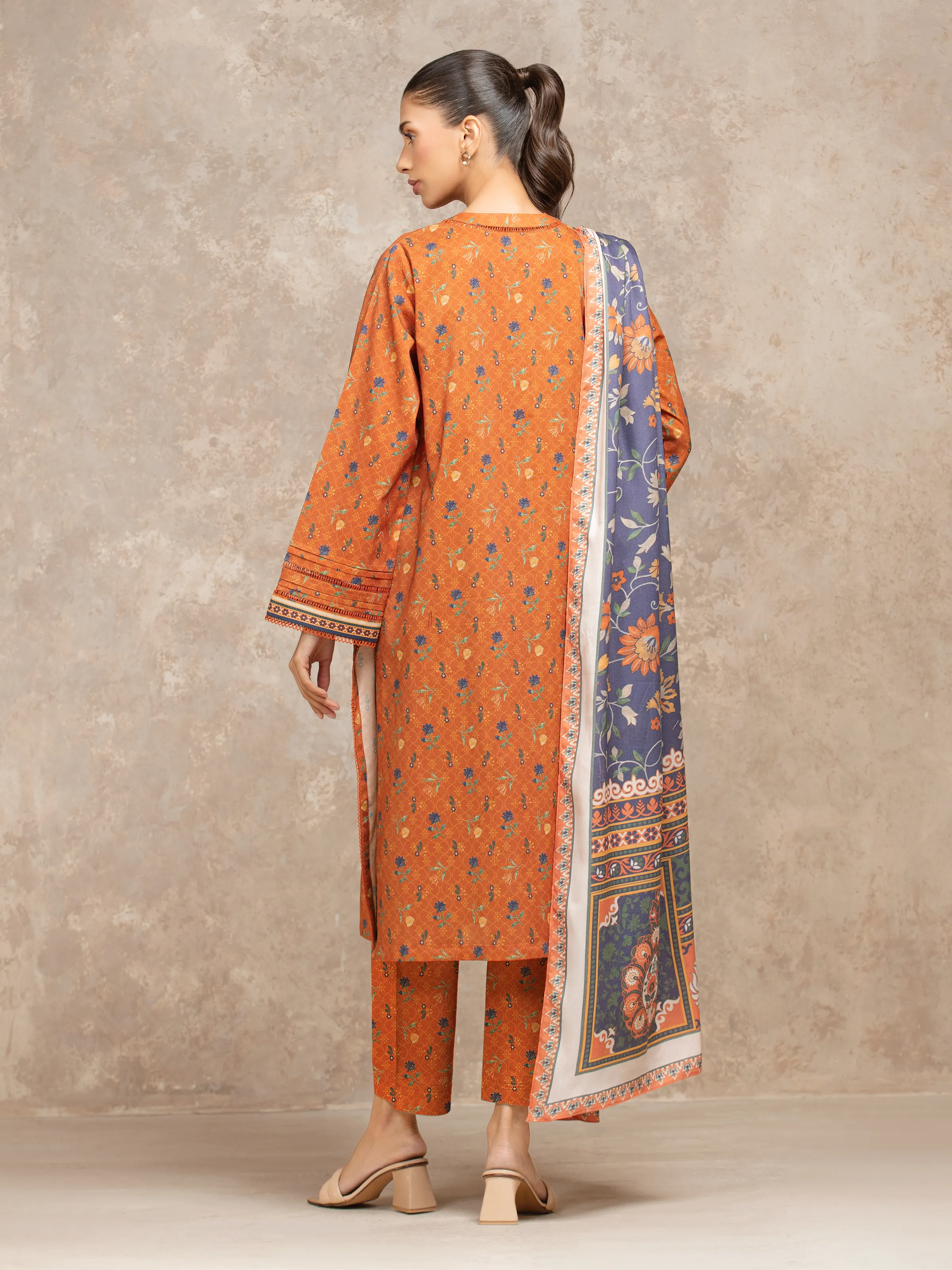 Unstitched Printed Khaddar Suit - EWU5M3-004-3P - Image 5