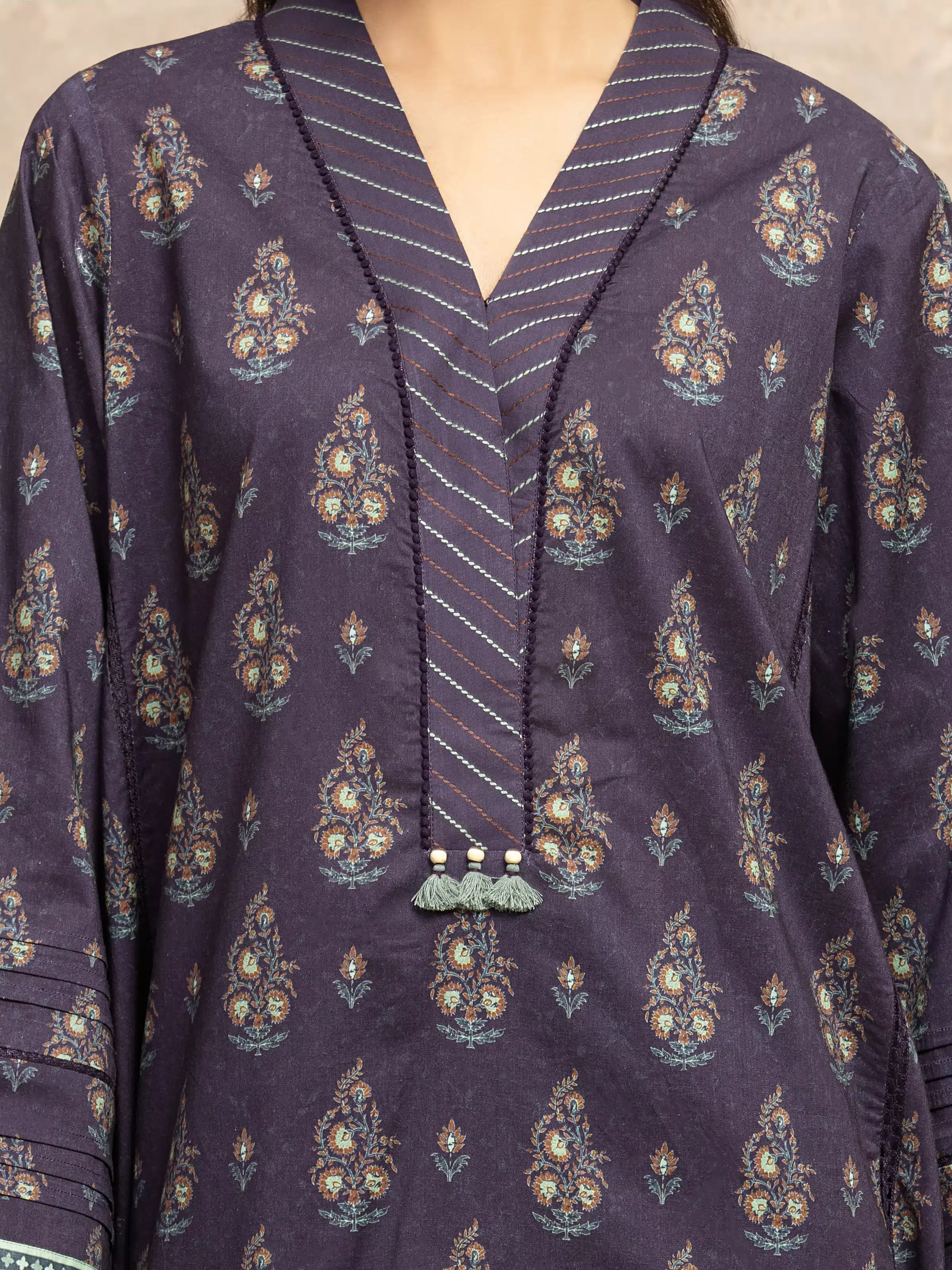 Unstitched Printed Khaddar Shirt - EWU5M3-024S - Image 4