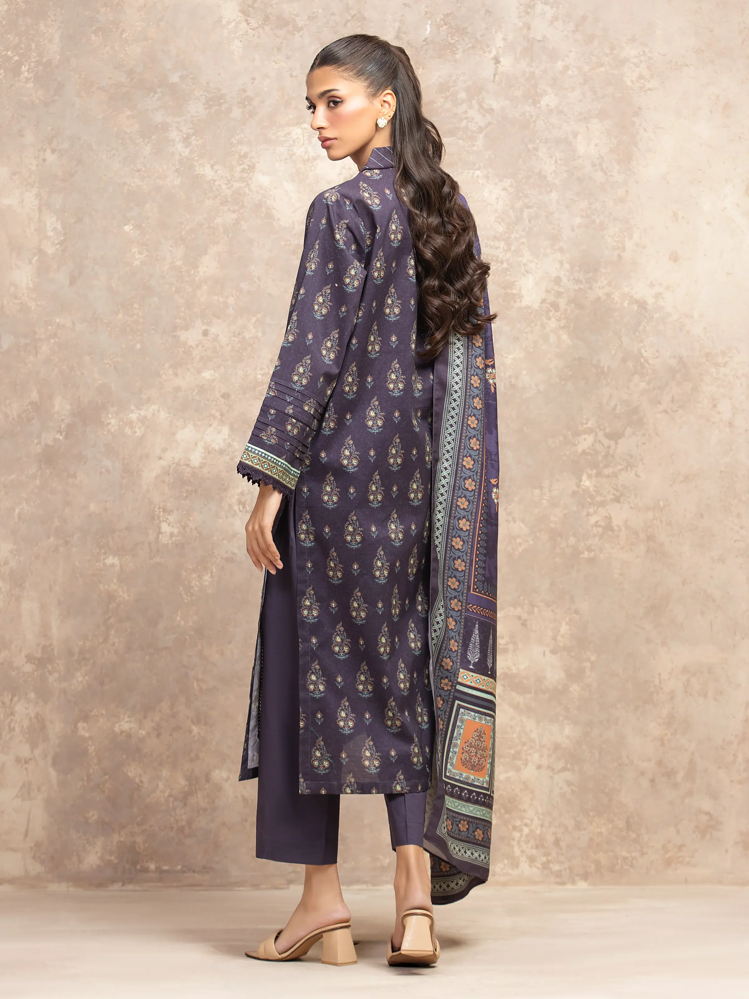 Unstitched Printed Khaddar Shirt - EWU5M3-024S - Image 5