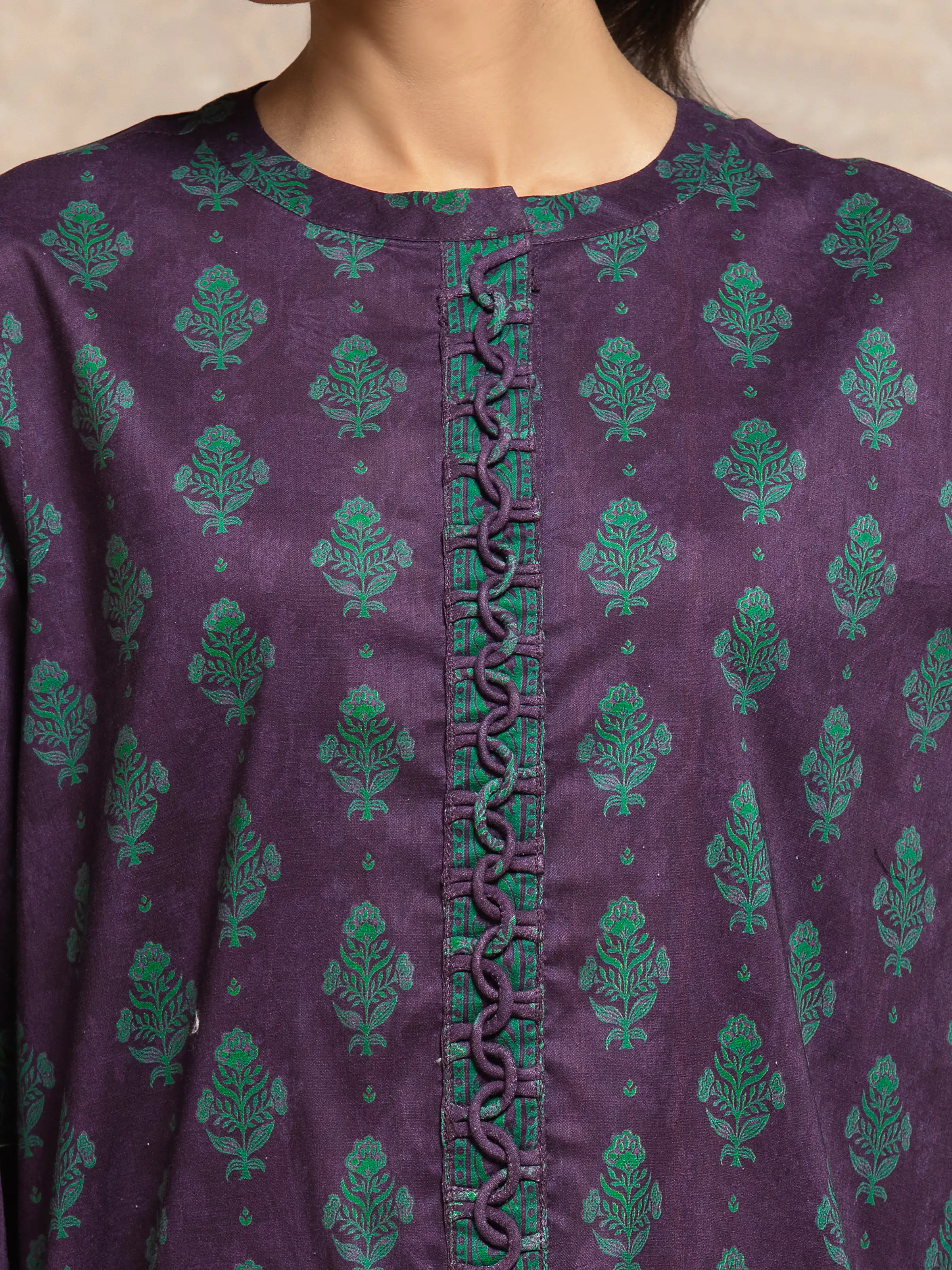 Unstitched  Printed Khaddar Shirt Trouser - EWU5M3-026ST - Image 3