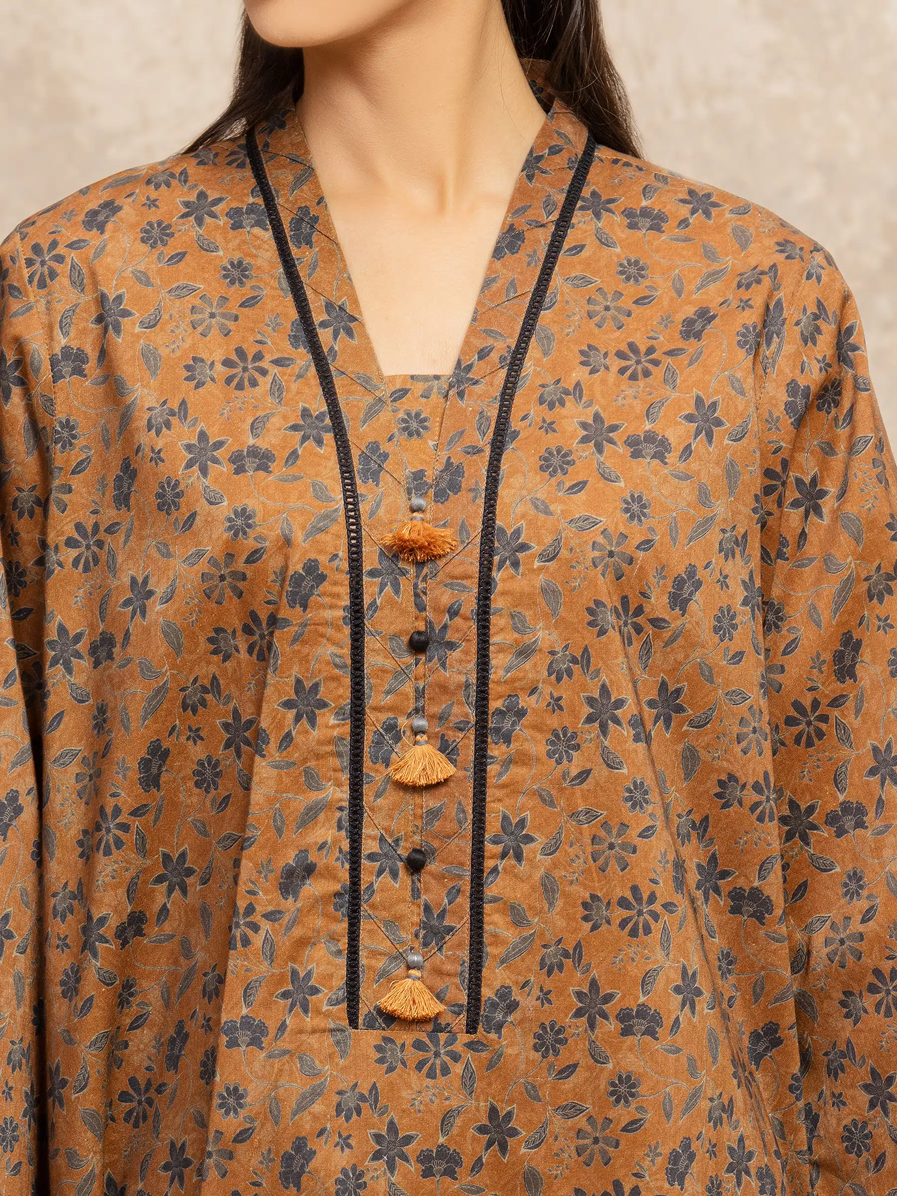 Unstitched Printed Khaddar Shirt - EWU5M3-029S - Image 3