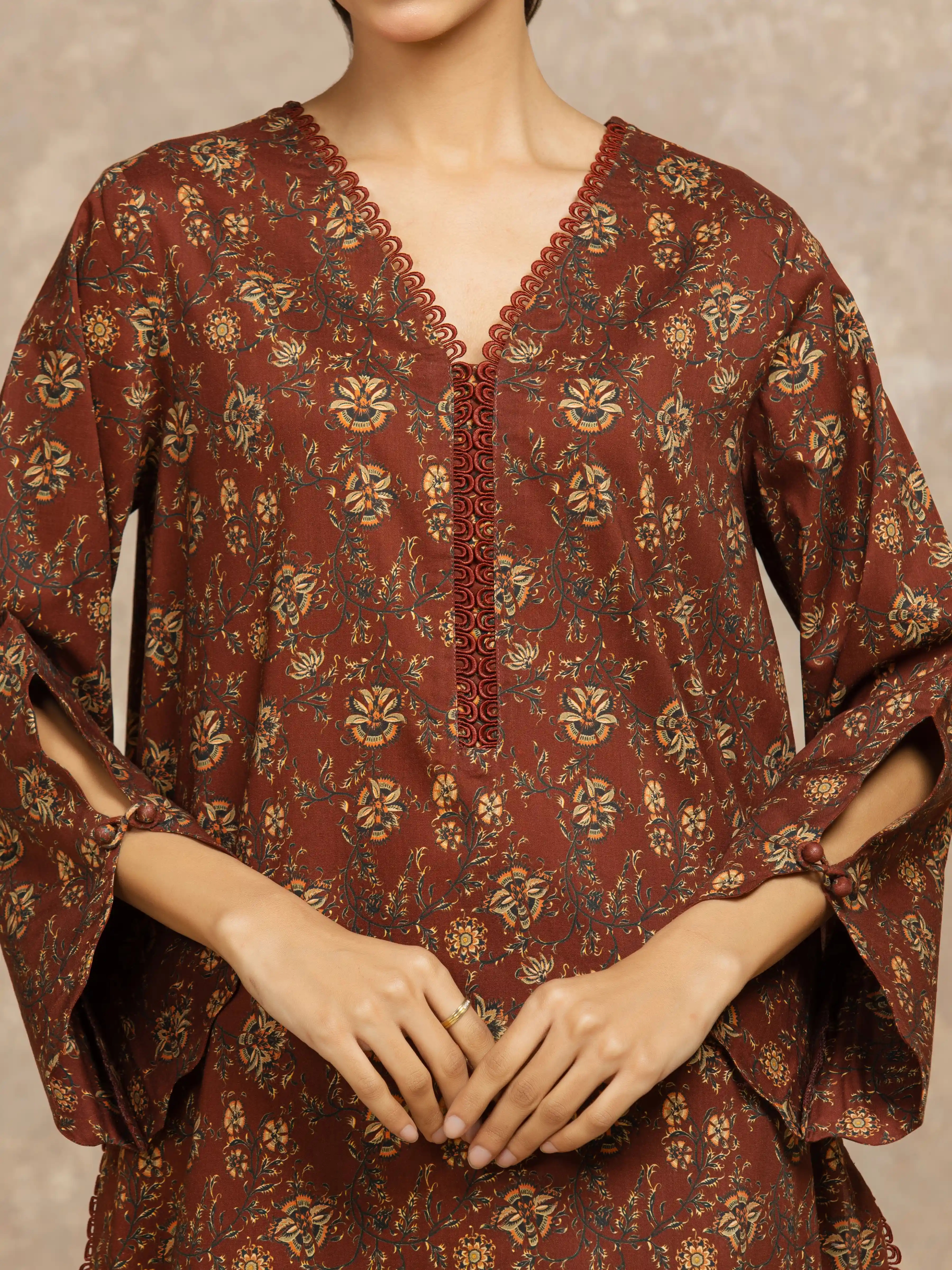 Unstitched Printed Khaddar Suit - EWU5M3-033-3P - Image 3