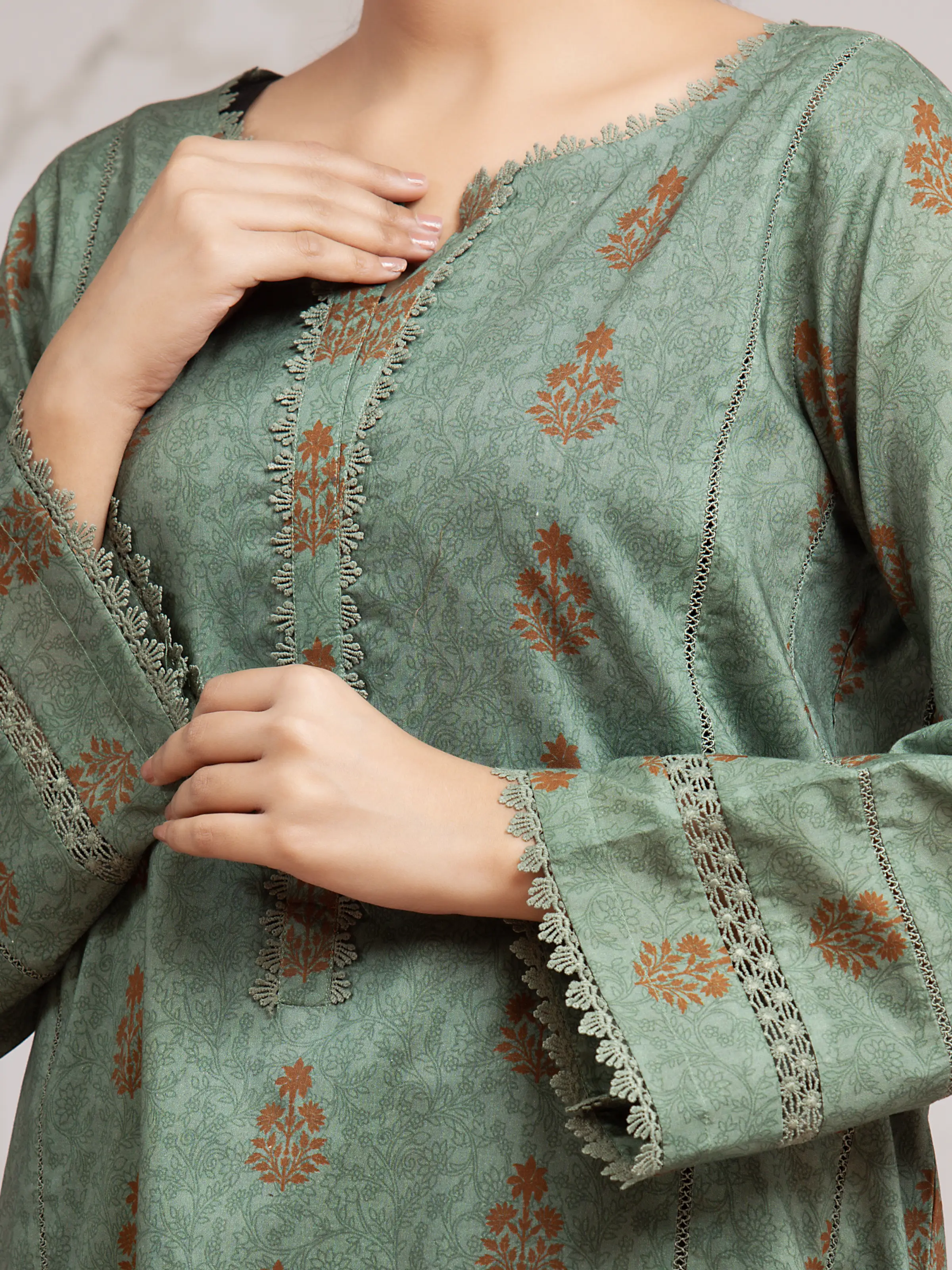 Unstitched Printed Khaddar Suit - EWU24A3-29600ST - Image 4