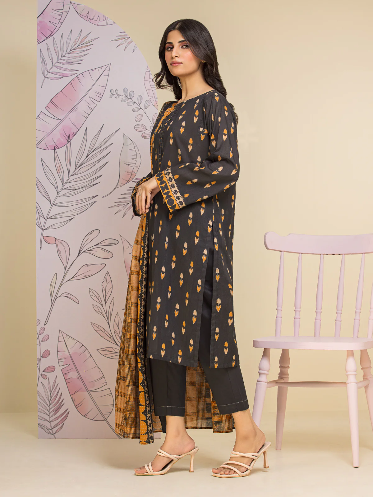 Unstitched  Printed Lawn Shirt - EWU24A1-26233S - Image 2