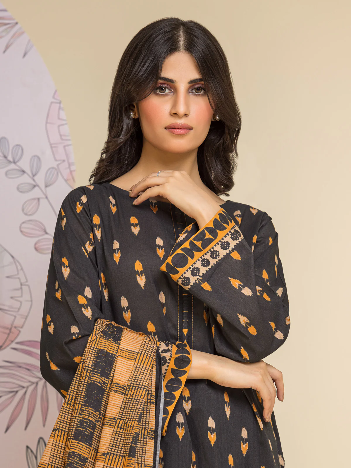 Unstitched  Printed Lawn Shirt - EWU24A1-26233S - Image 4