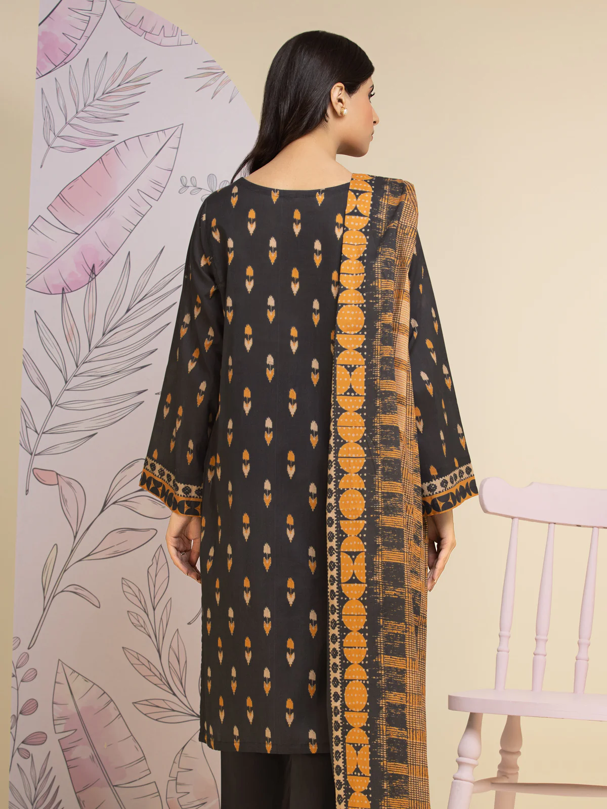 Unstitched  Printed Lawn Shirt - EWU24A1-26233S - Image 8