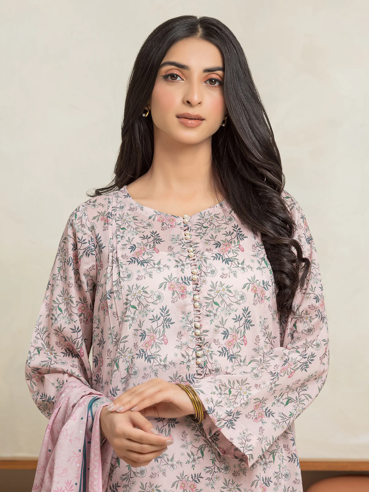Unstitched  Printed Lawn Shirt - EWU24A1-29021S - Image 2