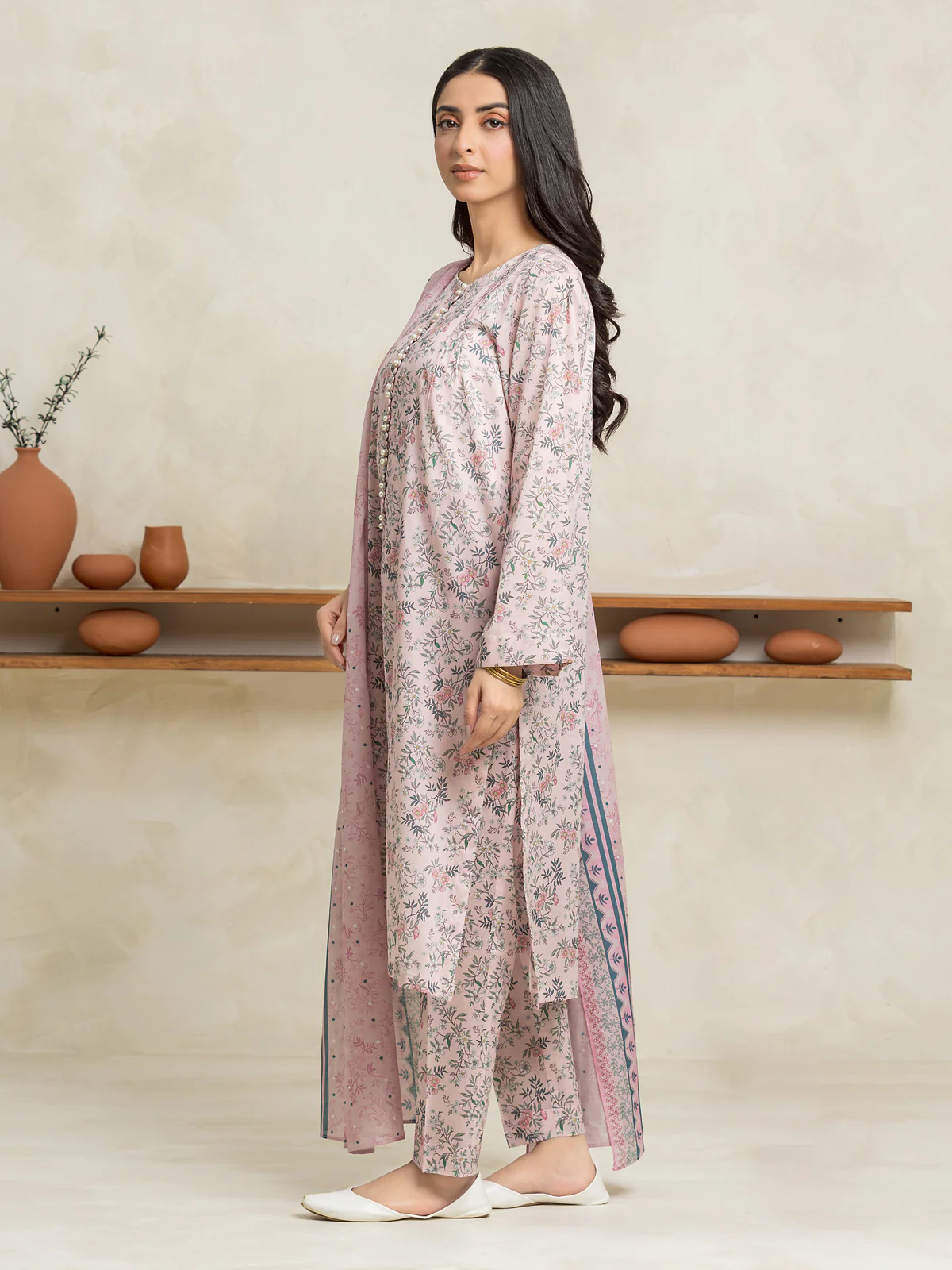 Unstitched  Printed Lawn Shirt - EWU24A1-29021S - Image 4
