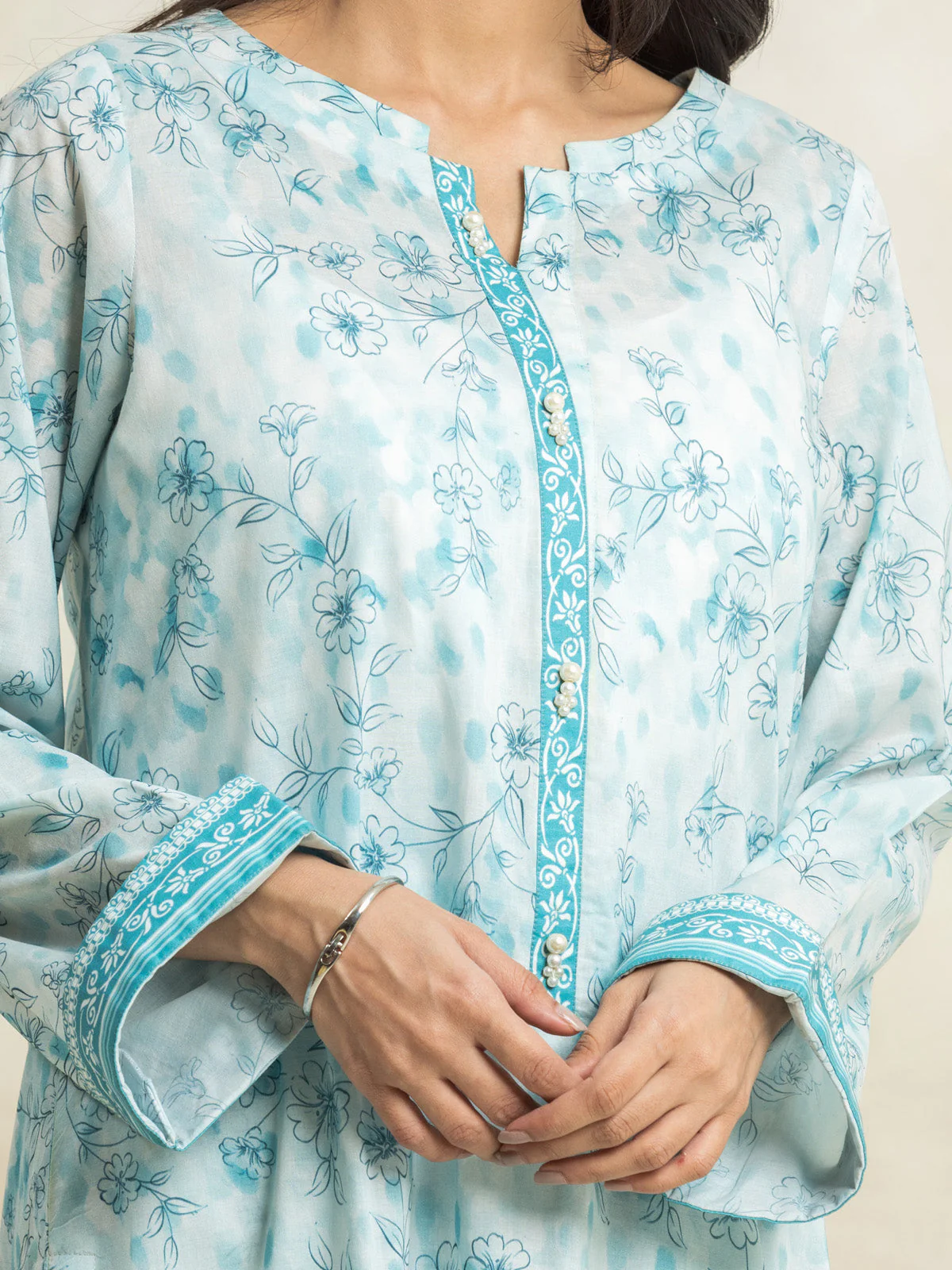 Unstitched  Printed Lawn Shirt - EWU24A1-29033S - Image 3