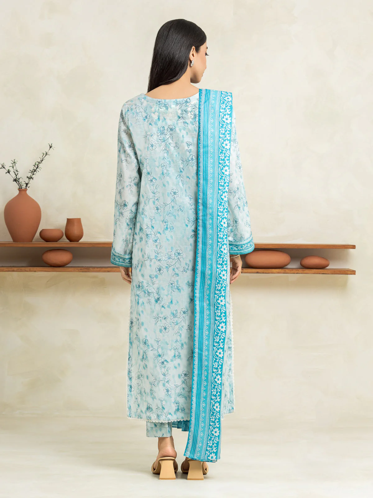 Unstitched  Printed Lawn Shirt - EWU24A1-29033S - Image 4