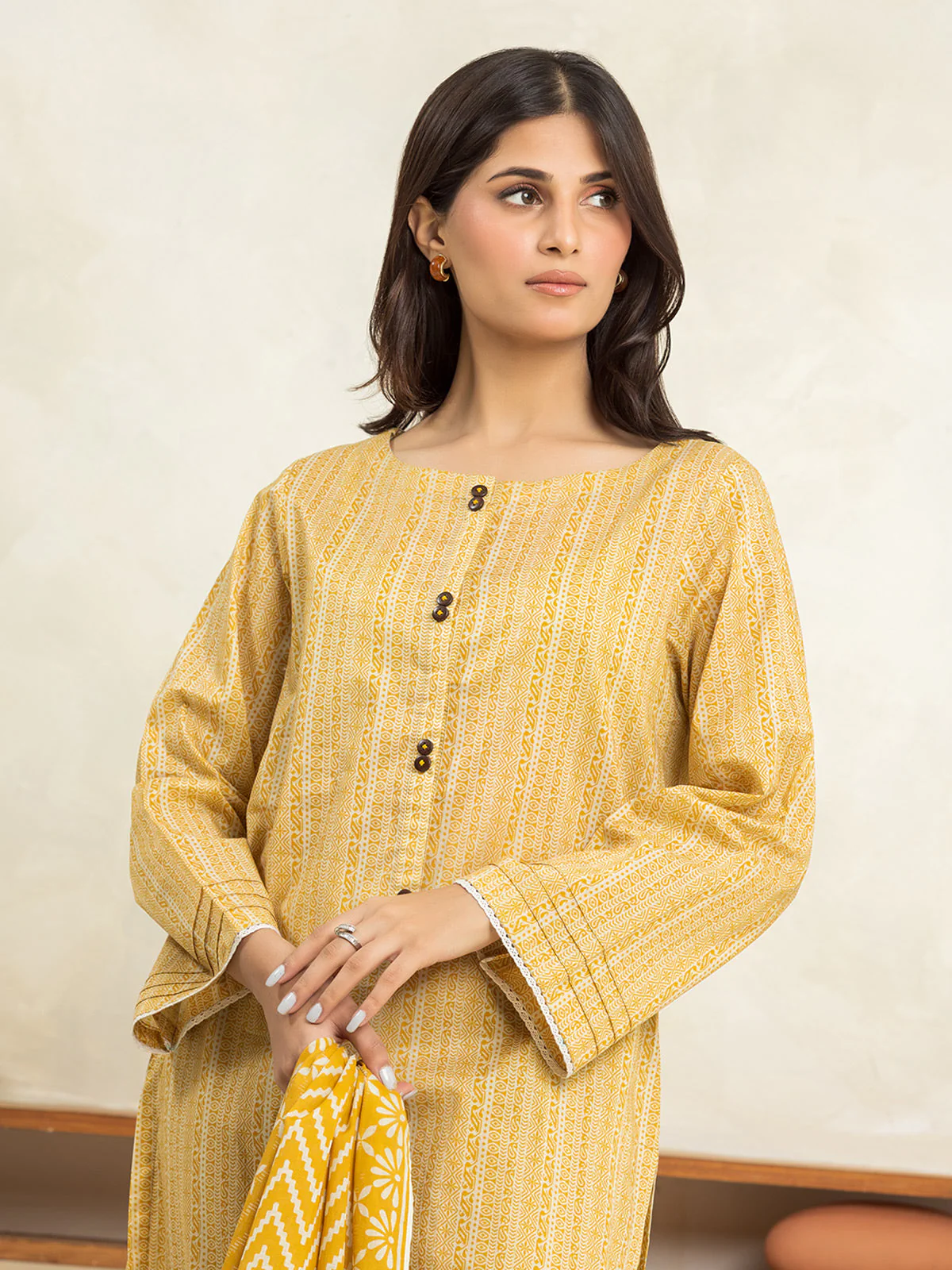 Unstitched  Printed Lawn Shirt - EWU24A1-29039S - Image 2