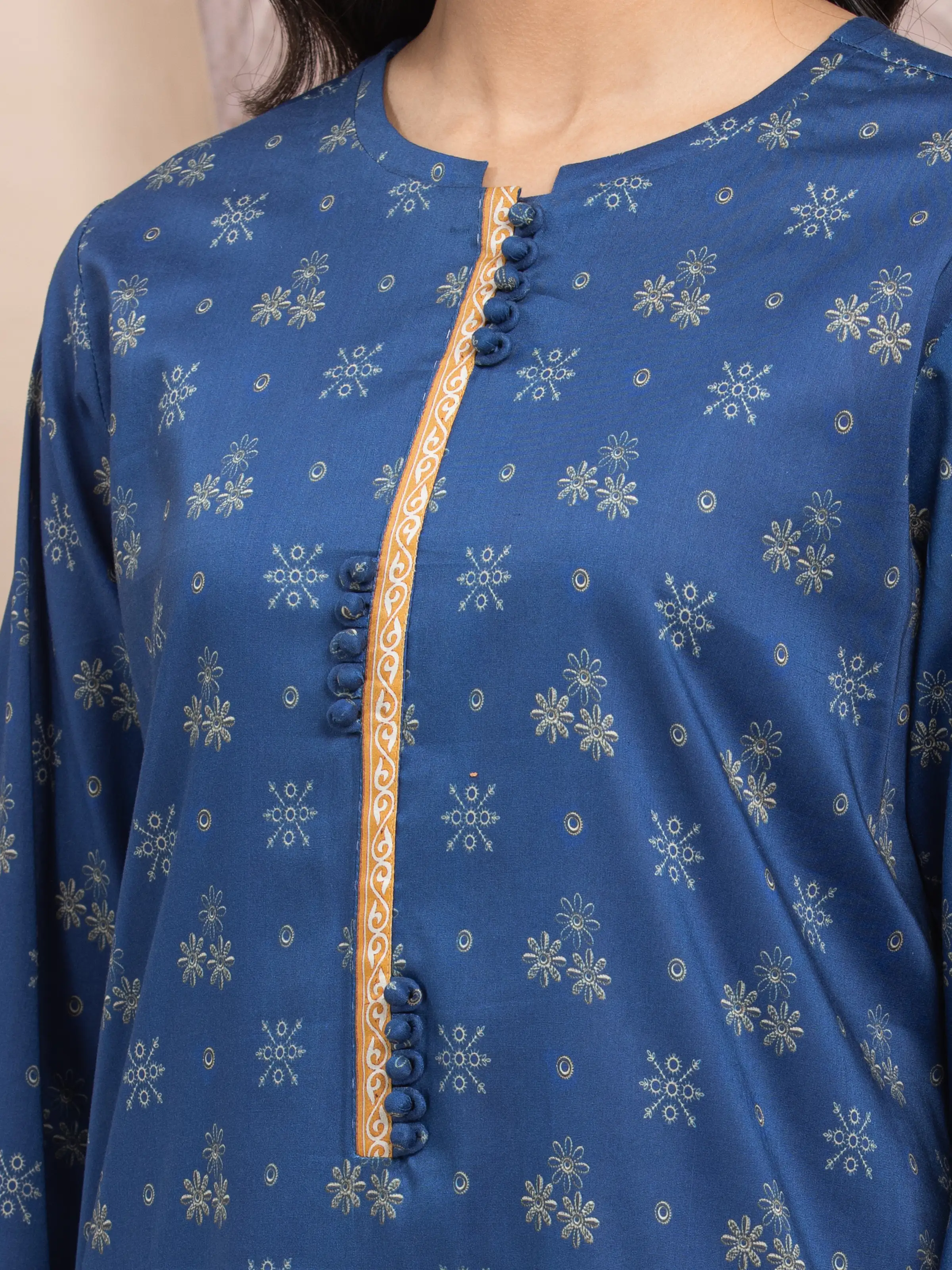 Unstitched  Printed Lawn Shirt - EWU5A1-35001S - Image 3