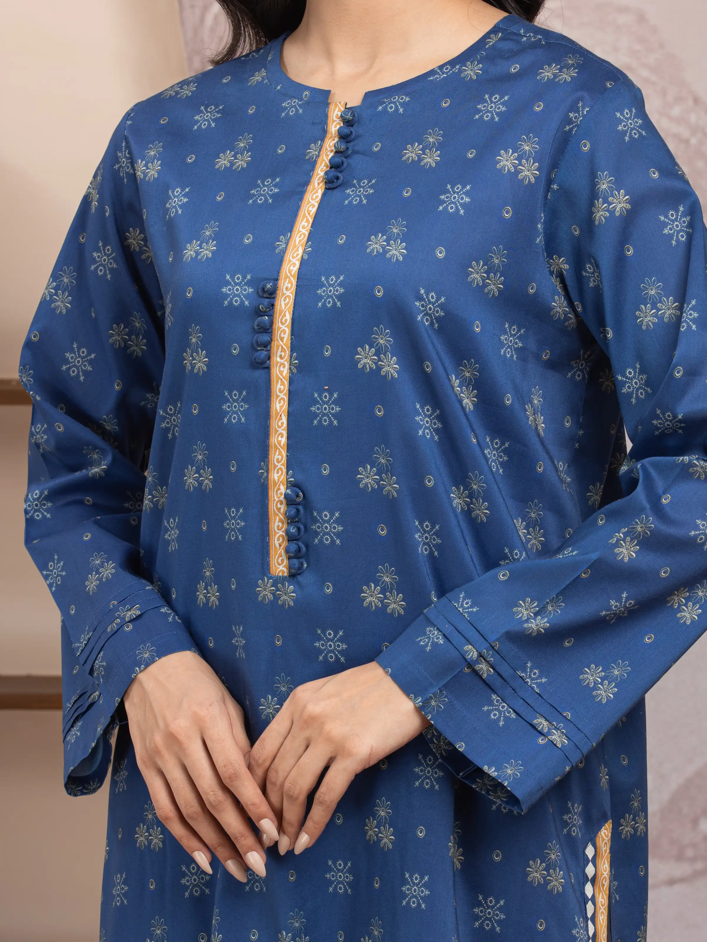 Unstitched  Printed Lawn Shirt - EWU5A1-35001S - Image 4