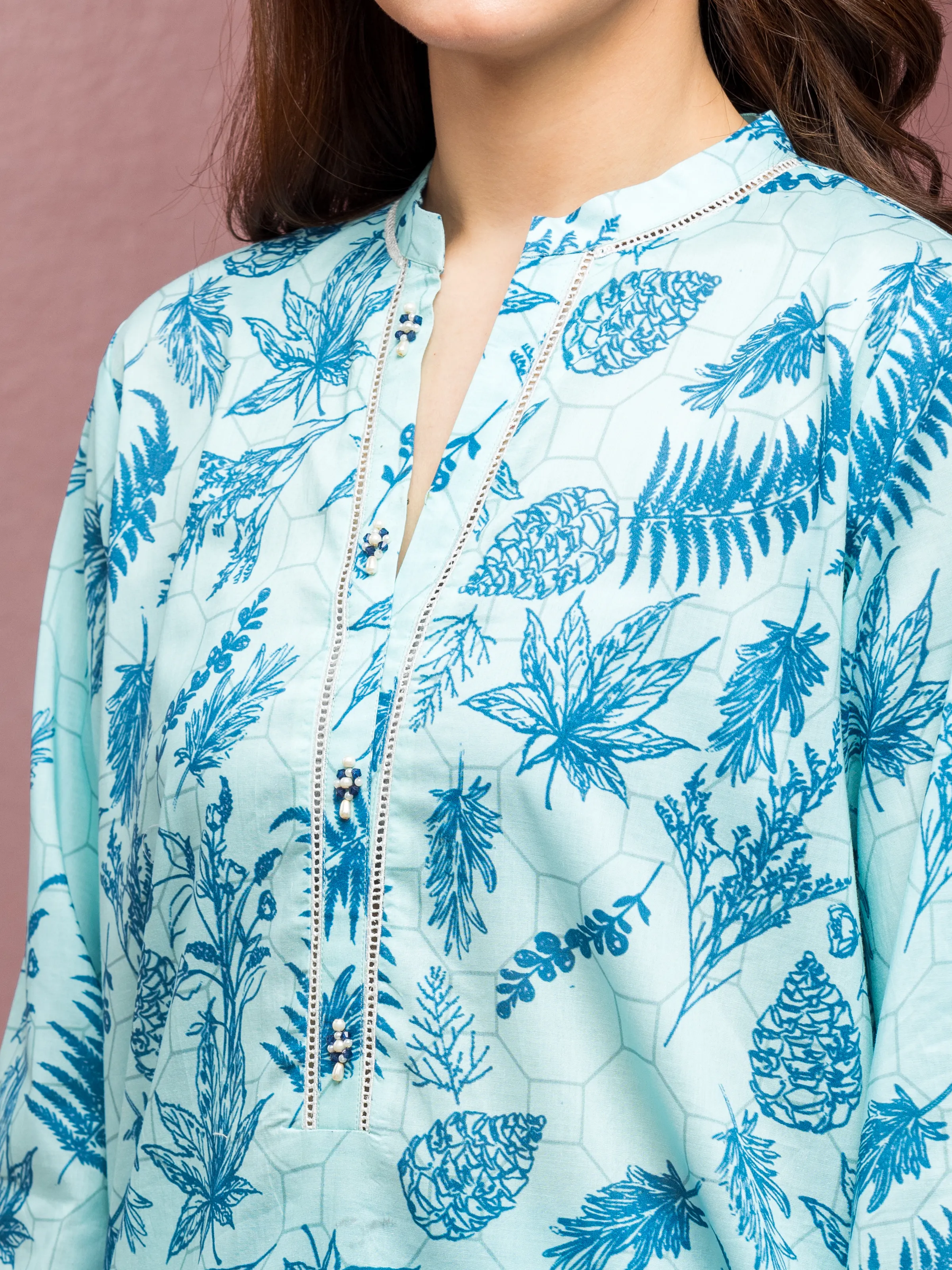 Unstitched  Printed Lawn Shirt - EWU5A1-35082S - Image 6
