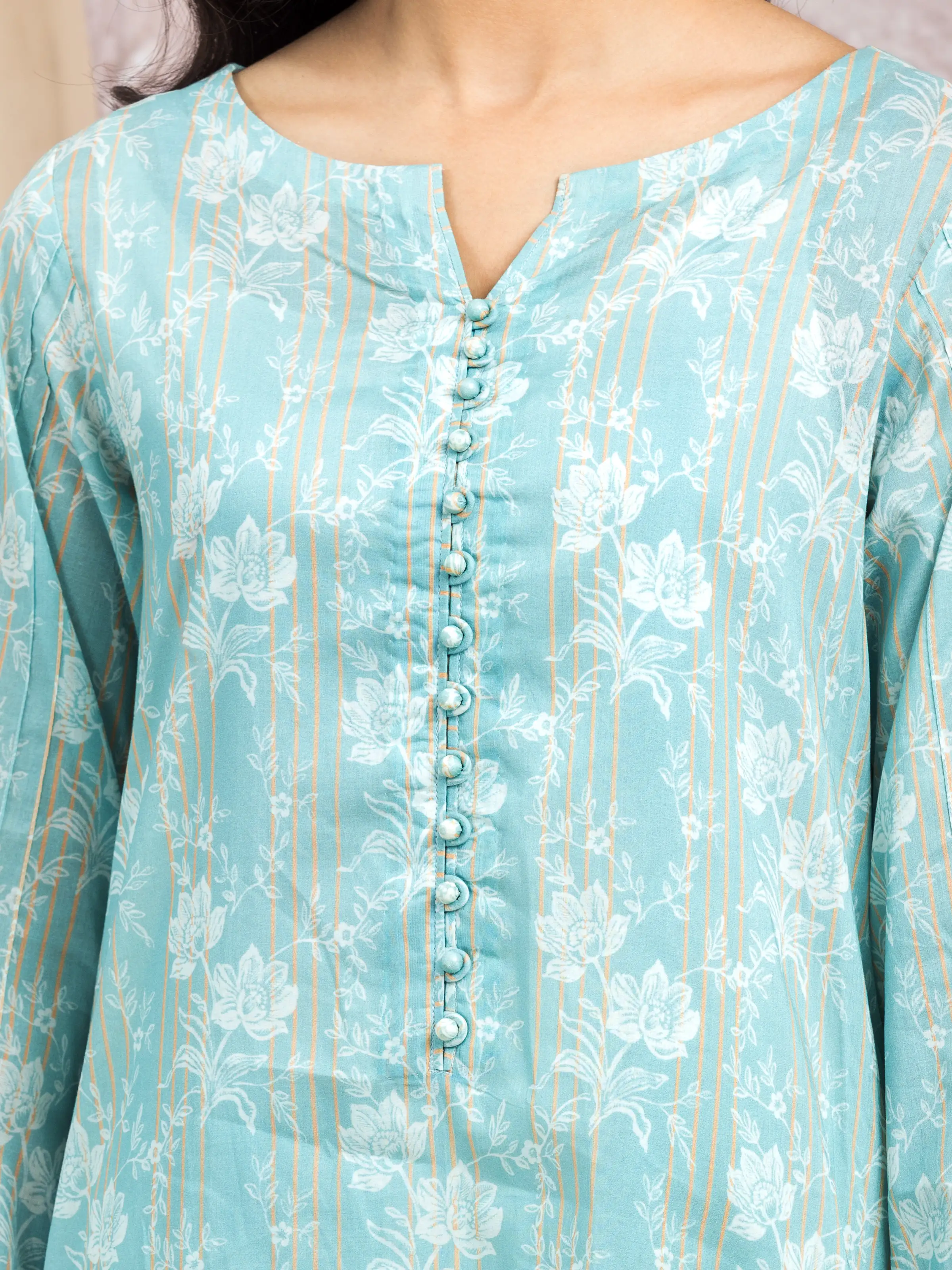 Unstitched  Printed Lawn Shirt - EWU5A1-35209S - Image 3