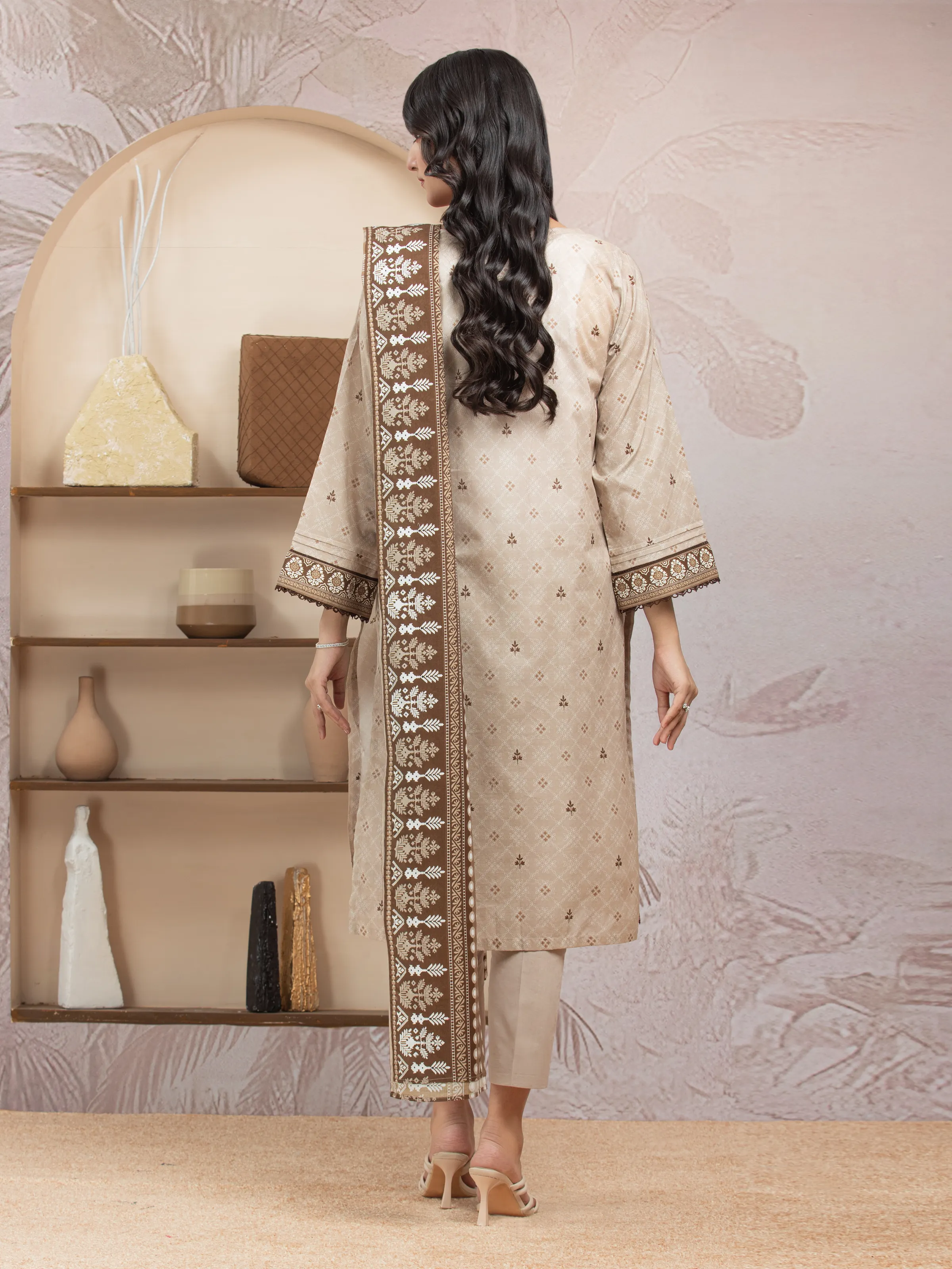 Unstitched  Printed Lawn Shirt - EWU5A1-35214S - Image 2