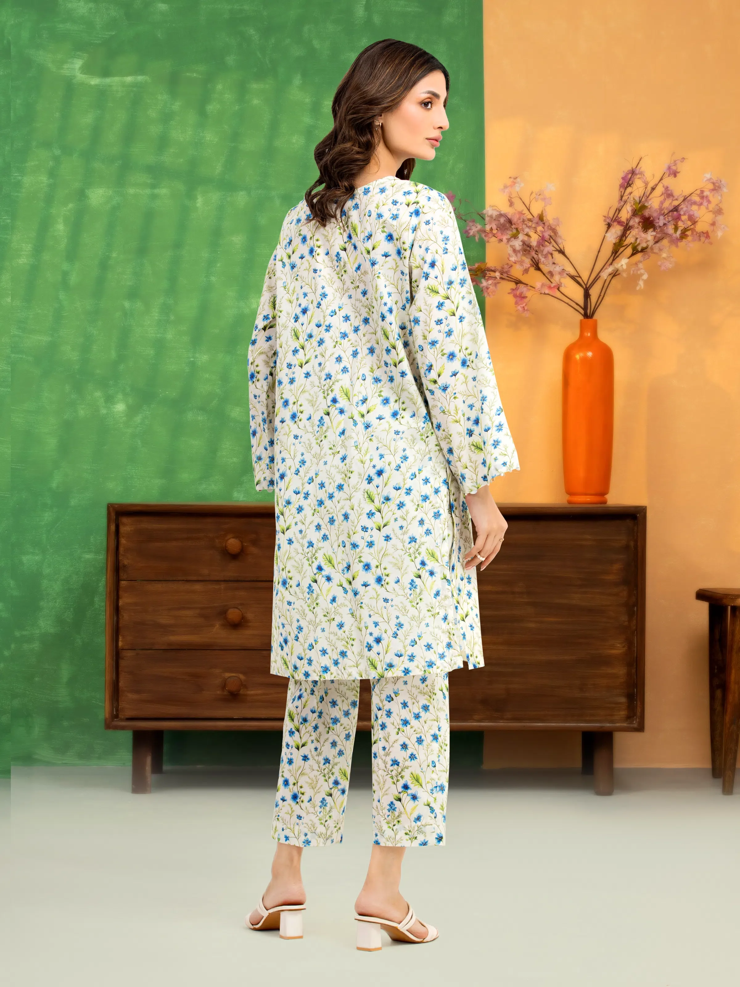 Unstitched Printed Lawn Shirt Trouser - EWU6A1-36802ST - Image 5