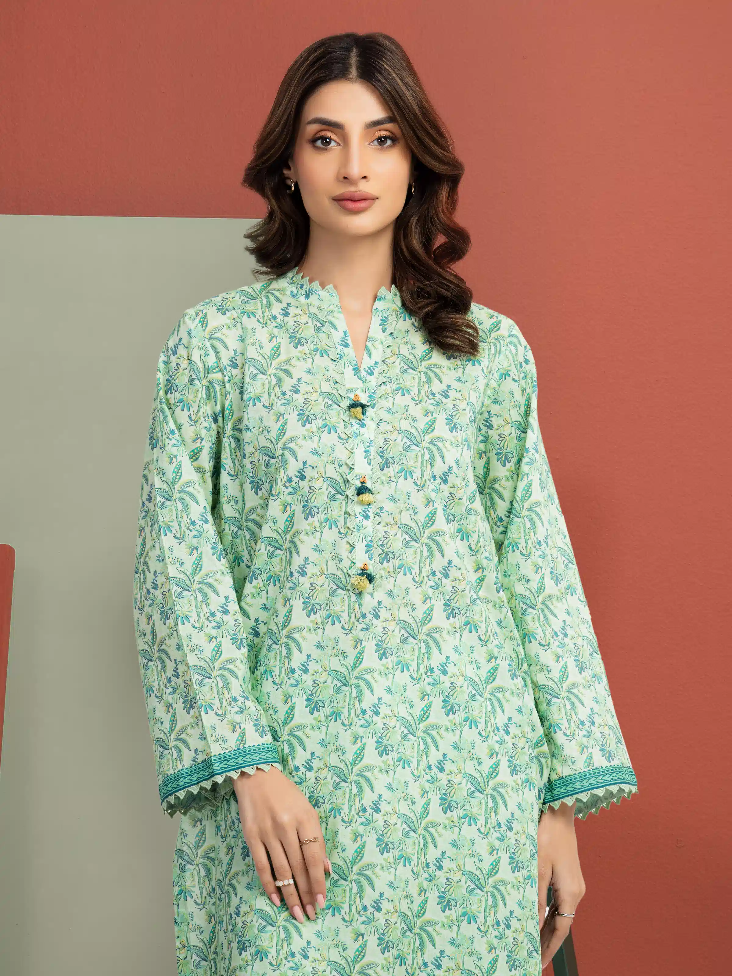 Unstitched Printed Lawn Shirt Trouser - EWU6A1-36803ST - Image 2