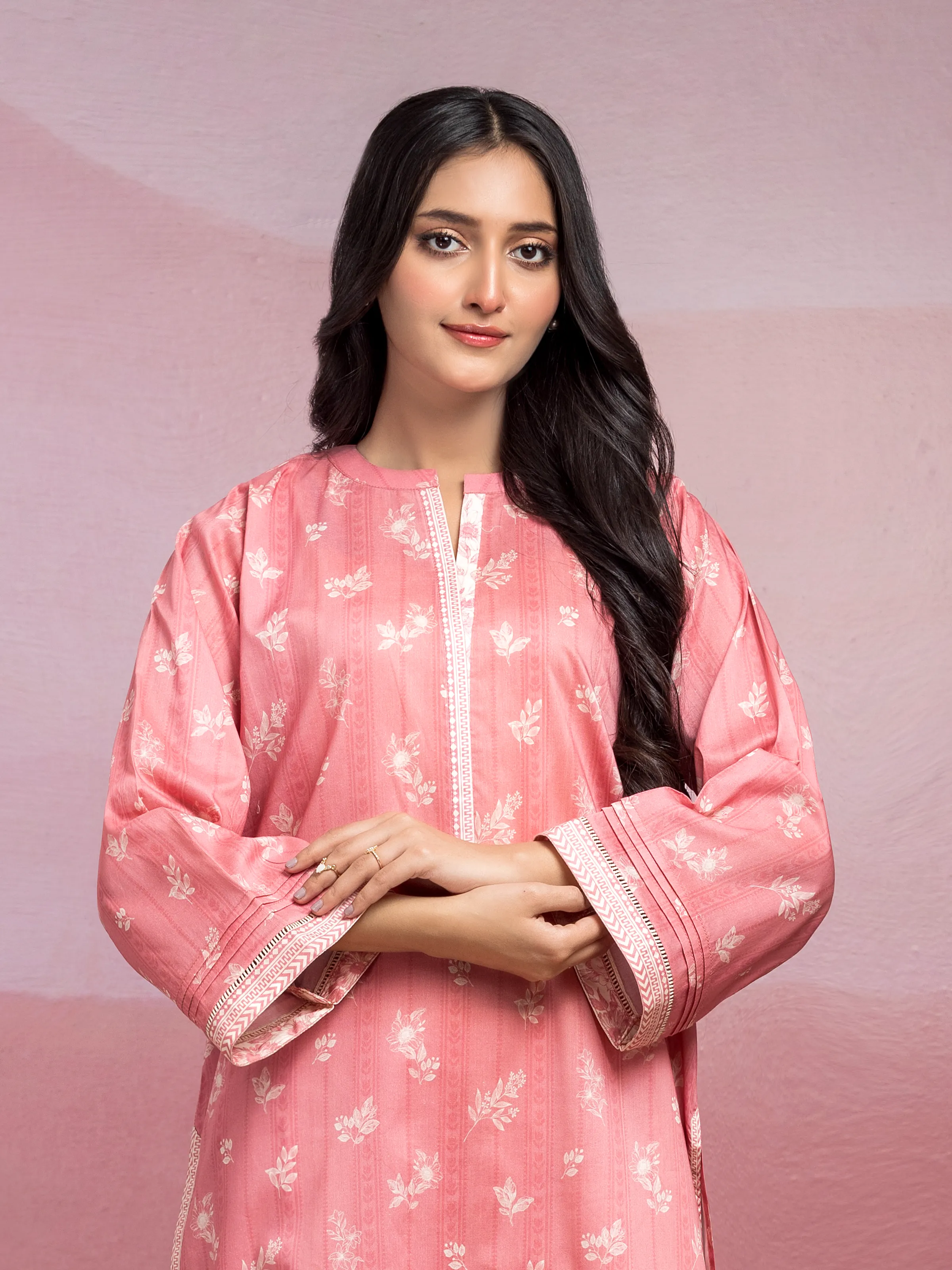 Unstitched Printed Lawn Shirt Trouser - EWU6A1-36804ST - Image 2