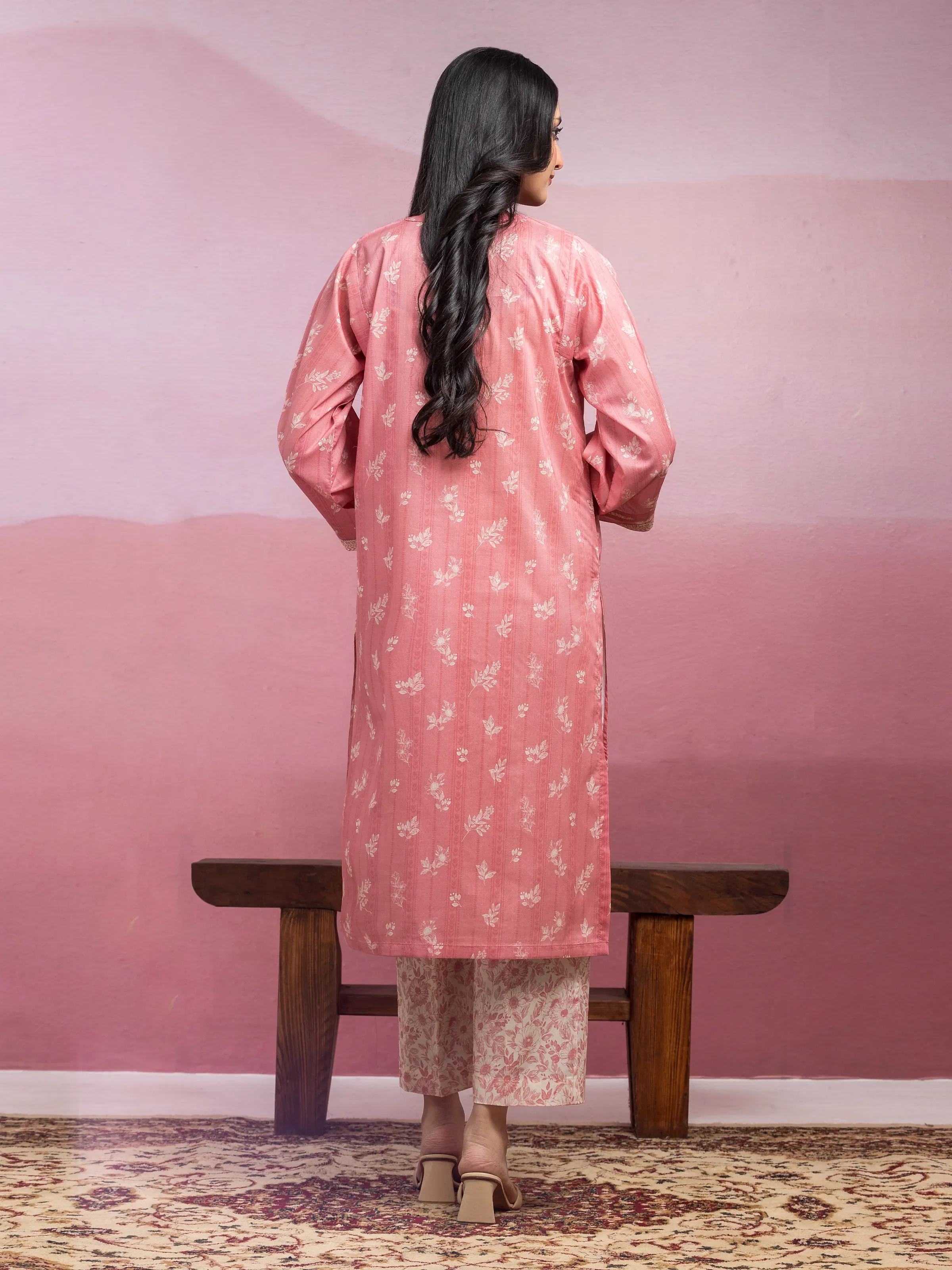 Unstitched Printed Lawn Shirt Trouser - EWU6A1-36804ST - Image 6