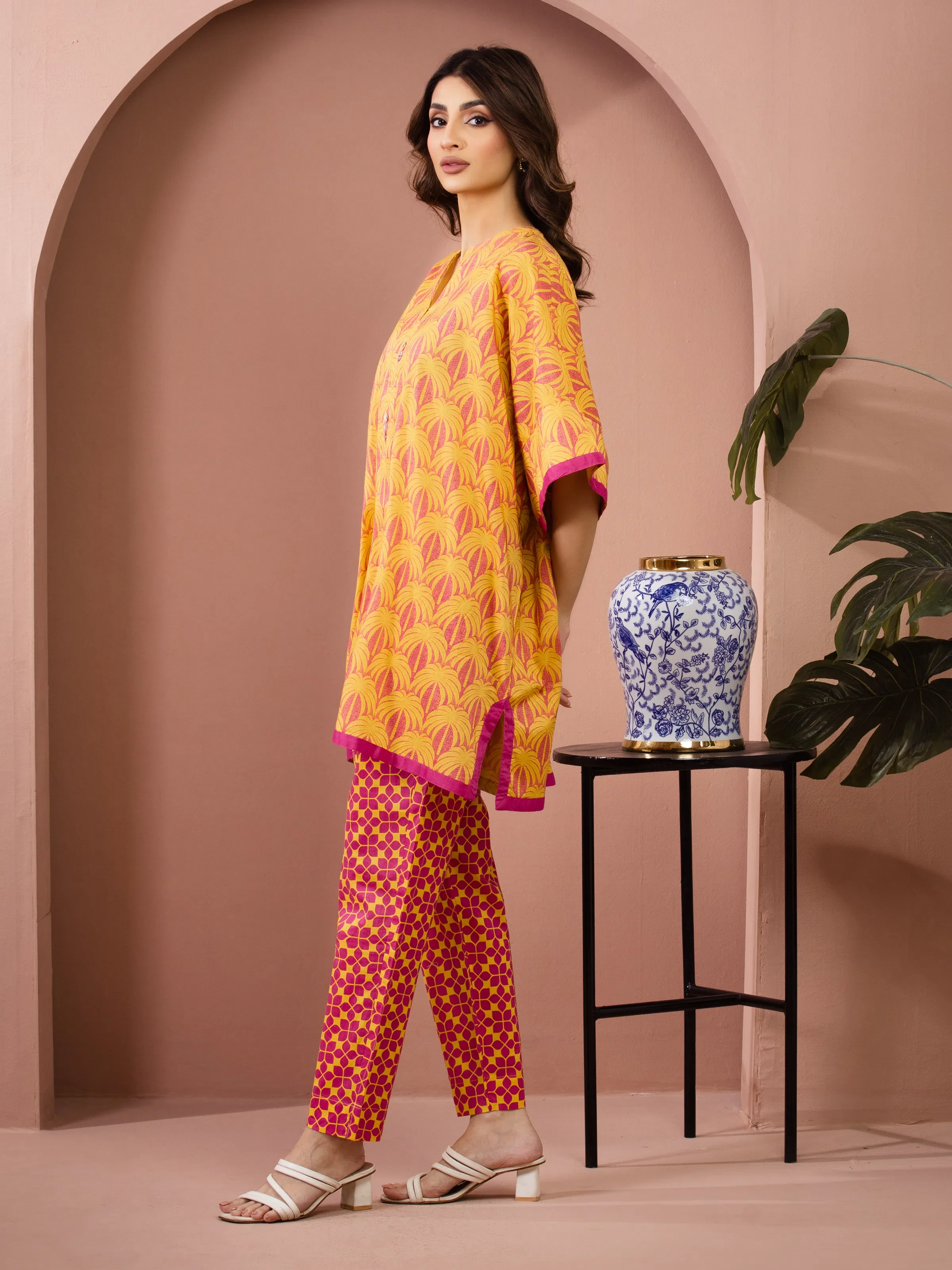 Unstitched Printed Lawn Shirt Trouser - EWU6A1-36806ST - Image 3