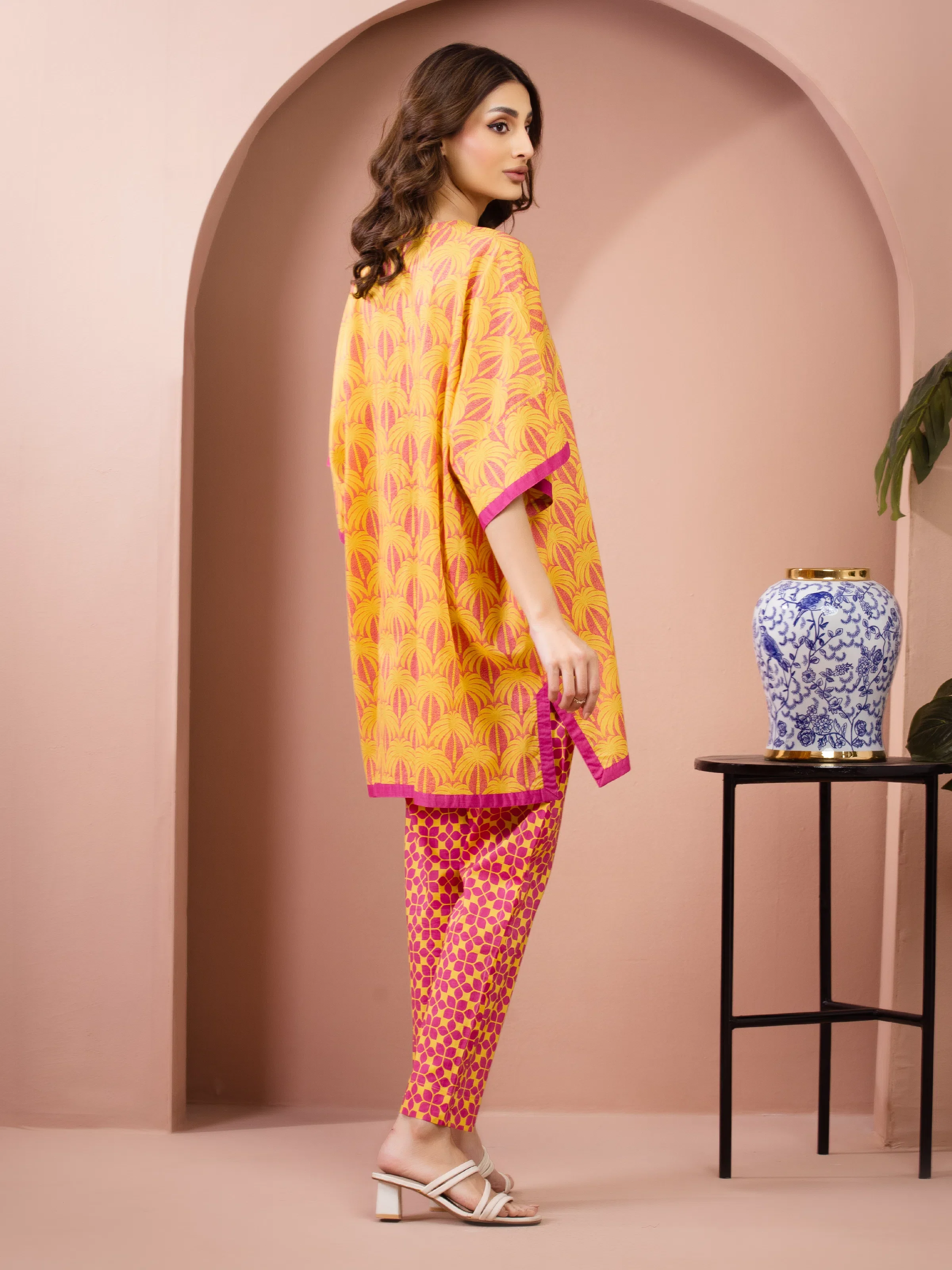 Unstitched Printed Lawn Shirt Trouser - EWU6A1-36806ST - Image 4