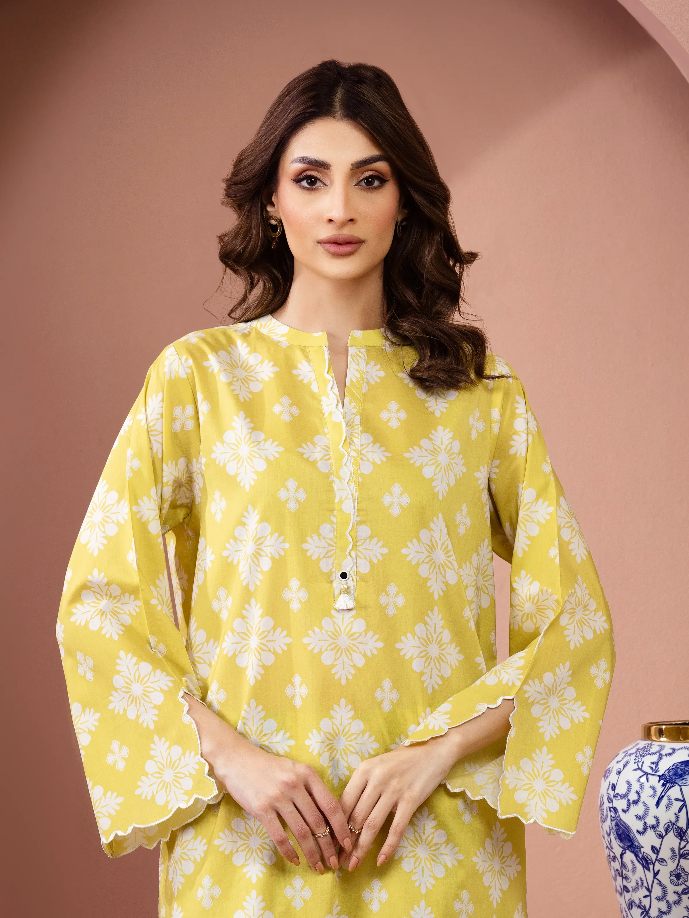 Unstitched Printed Lawn Shirt Trouser - EWU6A1-36809ST - Image 2