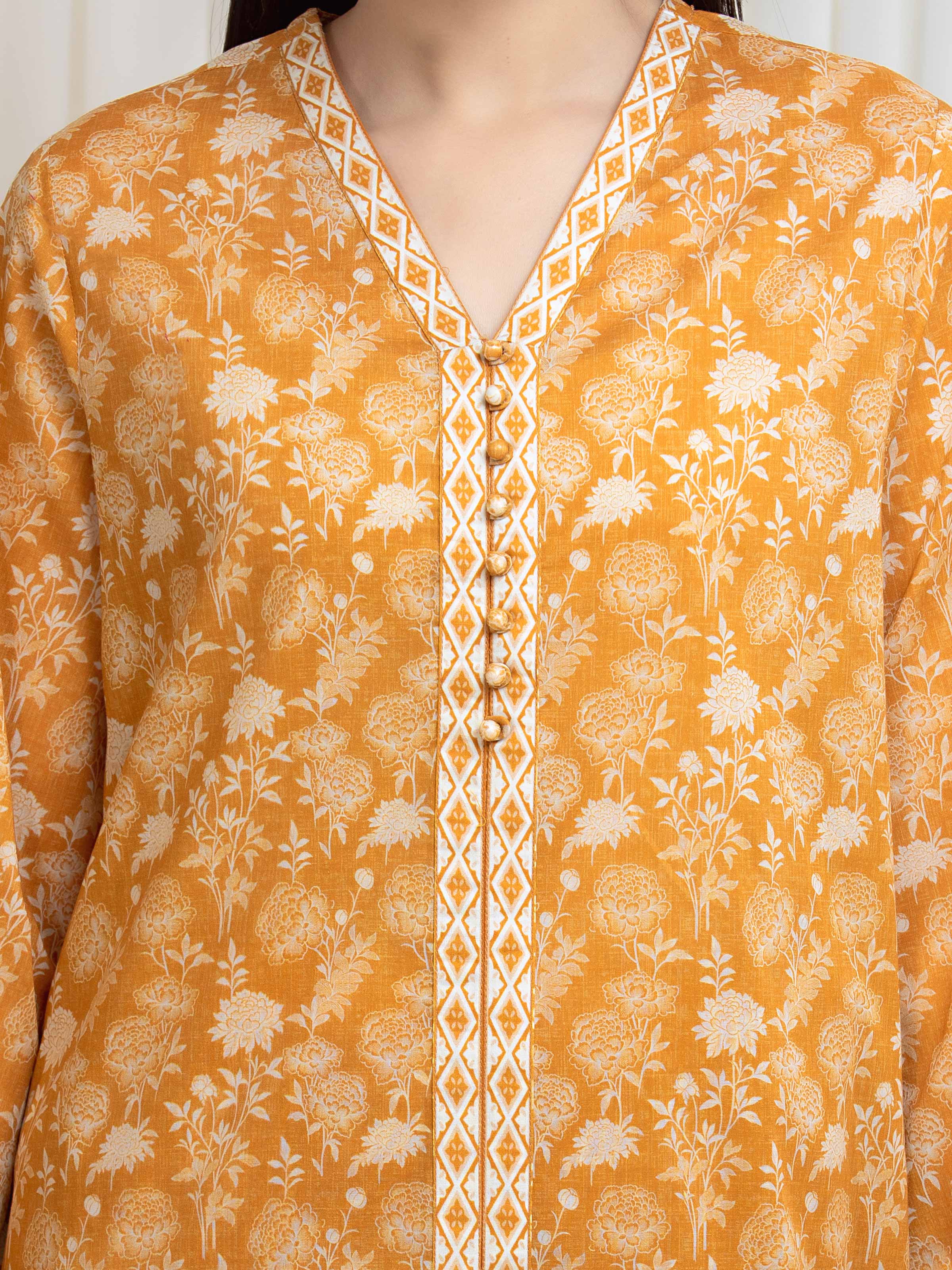 Unstitched Printed Lawn Shirt Trouser - EWU6A1-36810ST - Image 3
