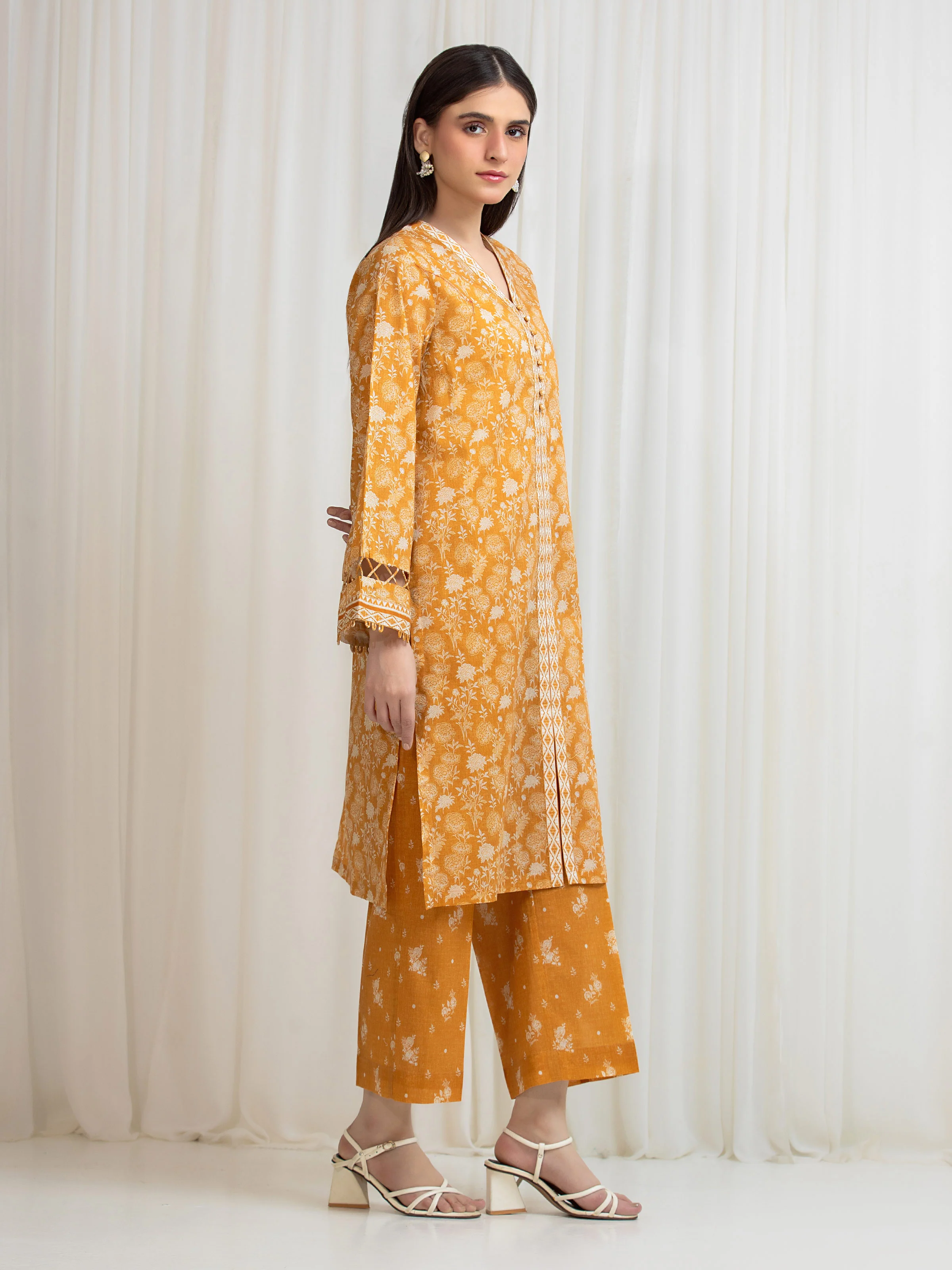Unstitched Printed Lawn Shirt Trouser - EWU6A1-36810ST - Image 5
