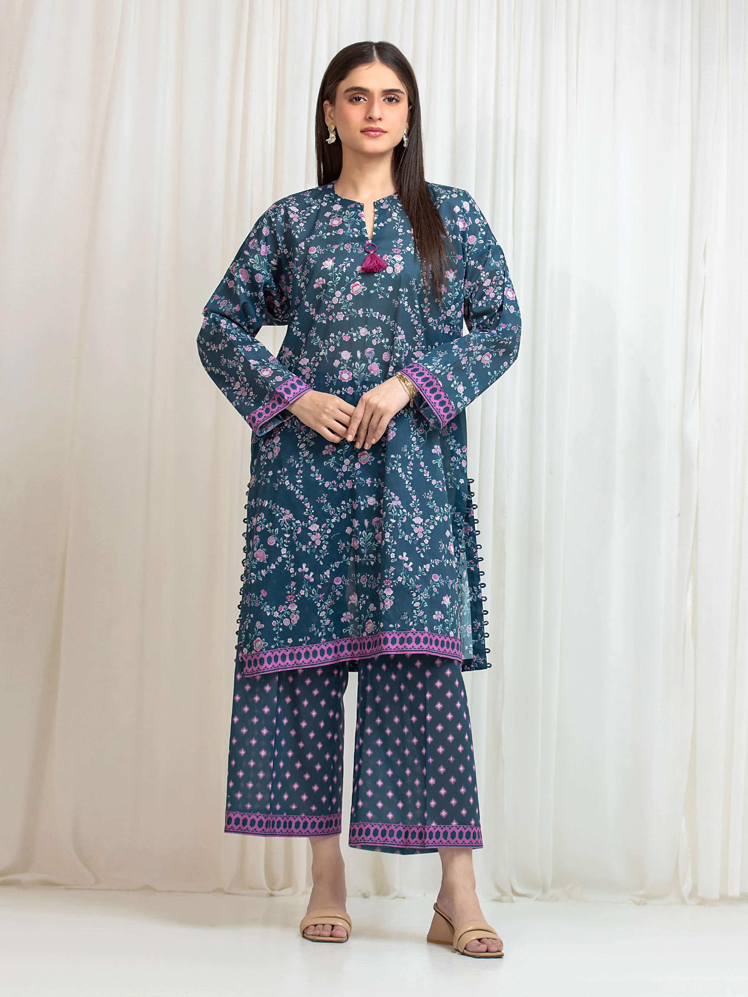 Unstitched Printed Lawn Shirt Trouser - EWU6A1-36811ST