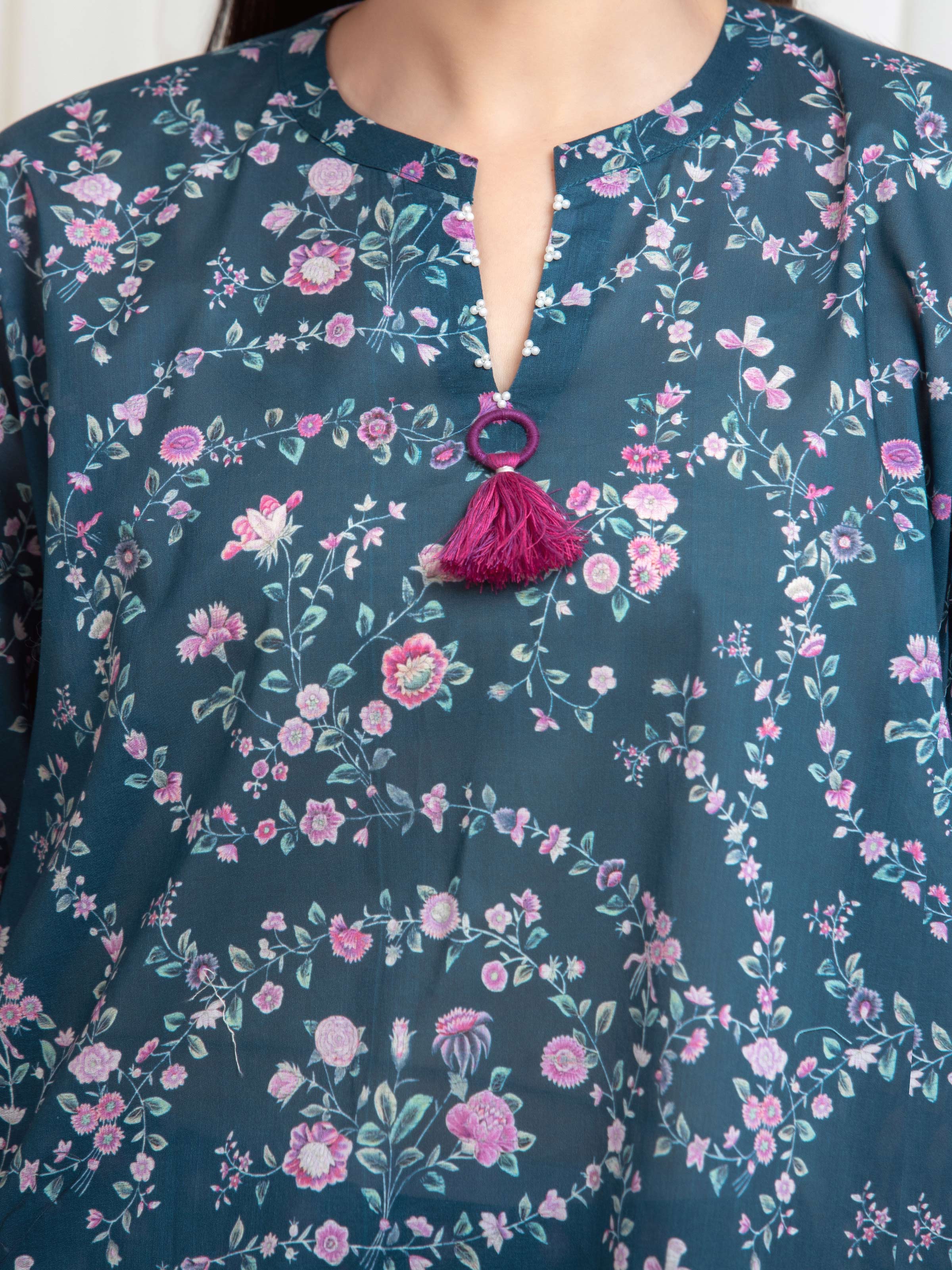 Unstitched Printed Lawn Shirt Trouser - EWU6A1-36811ST - Image 4